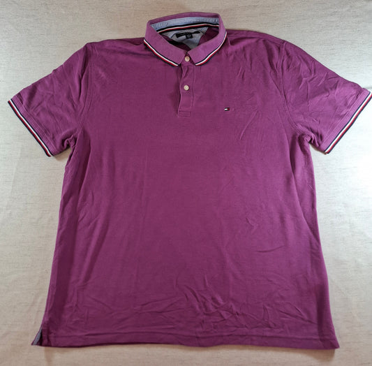001322 Tommy Hilfiger Polo shirt size XL Purple