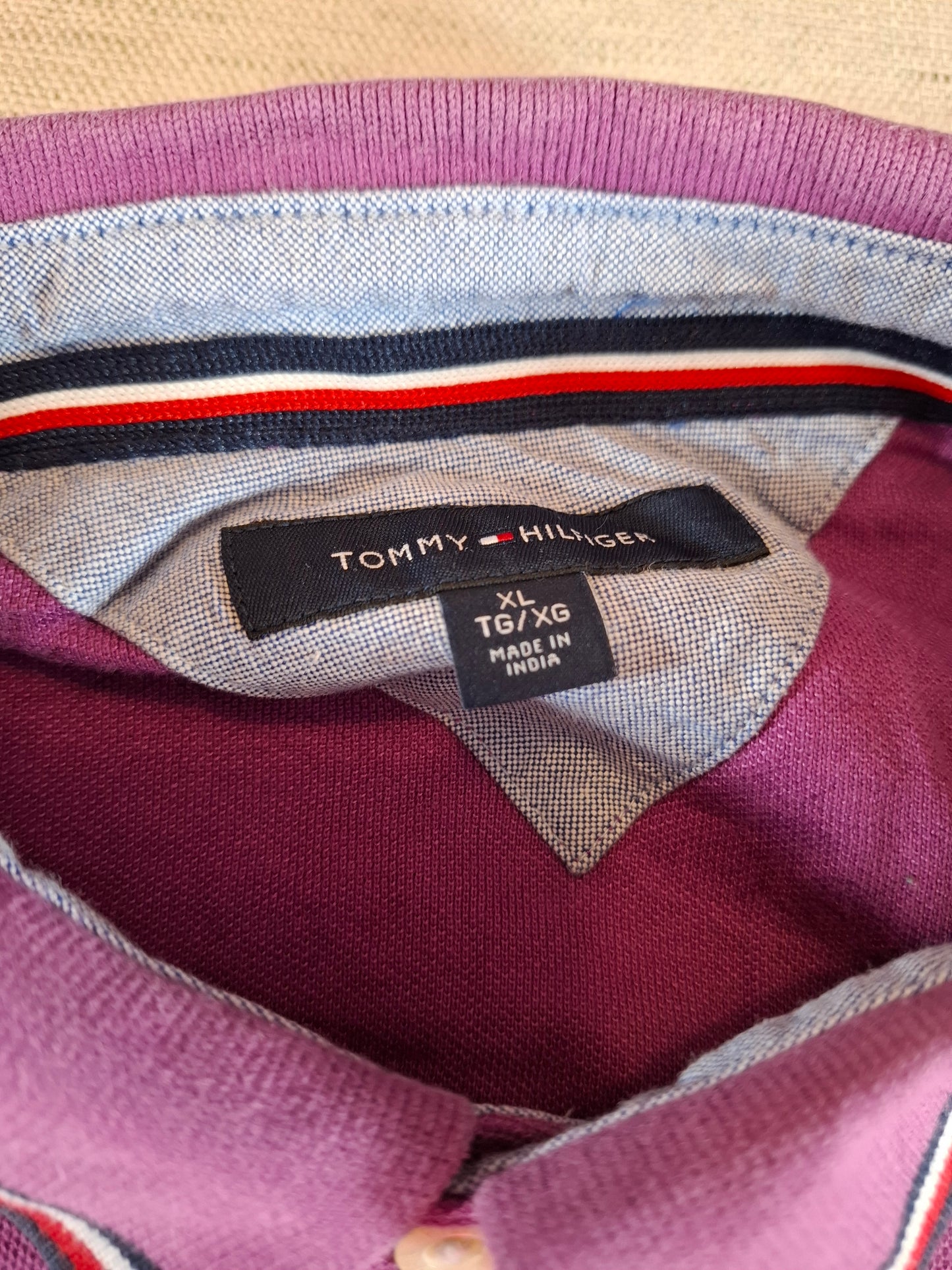 001322 Tommy Hilfiger Polo shirt size XL Purple