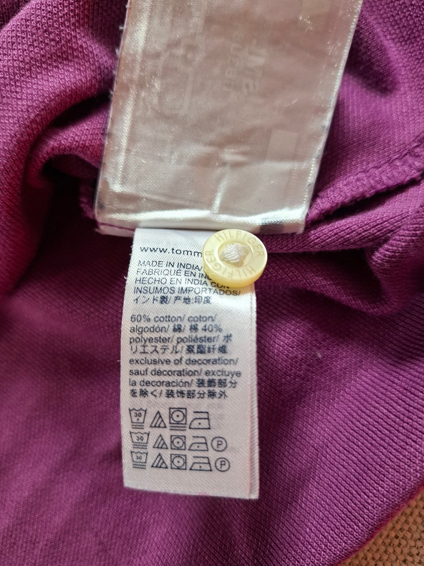001322 Tommy Hilfiger Polo shirt size XL Purple