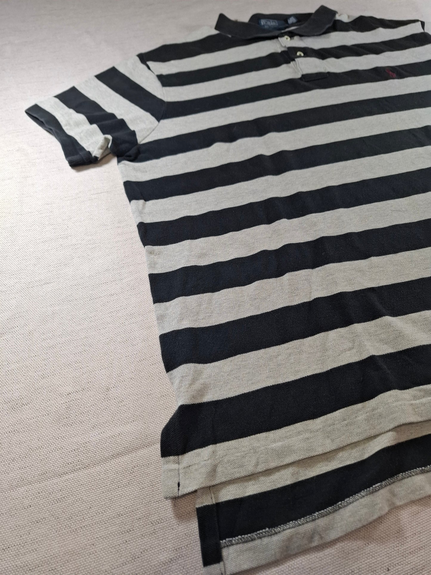 001328 Polo Ralph Lauren Polo shirt size XXL Black/ Grey striped