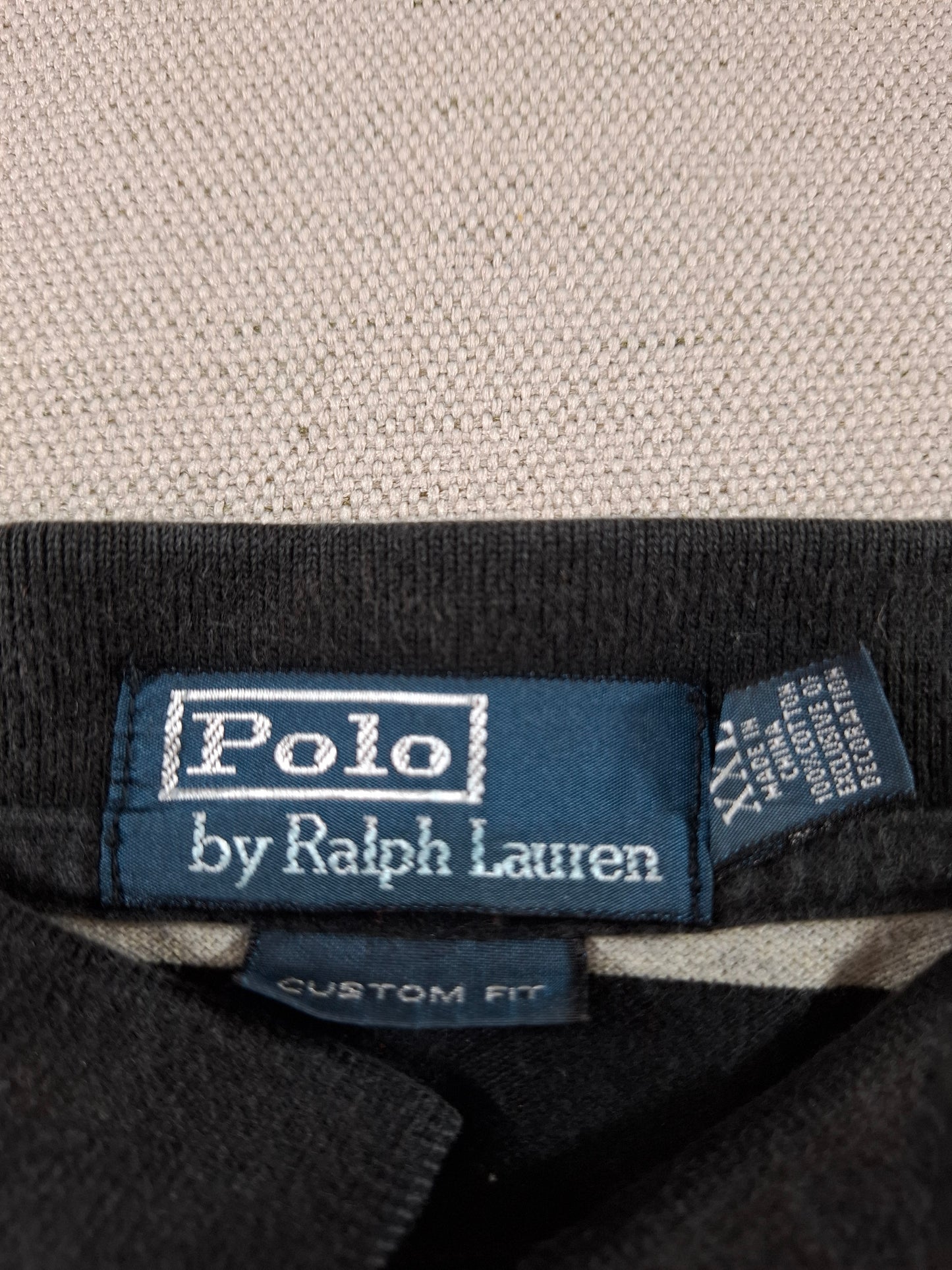 001328 Polo Ralph Lauren Polo shirt size XXL Black/ Grey striped