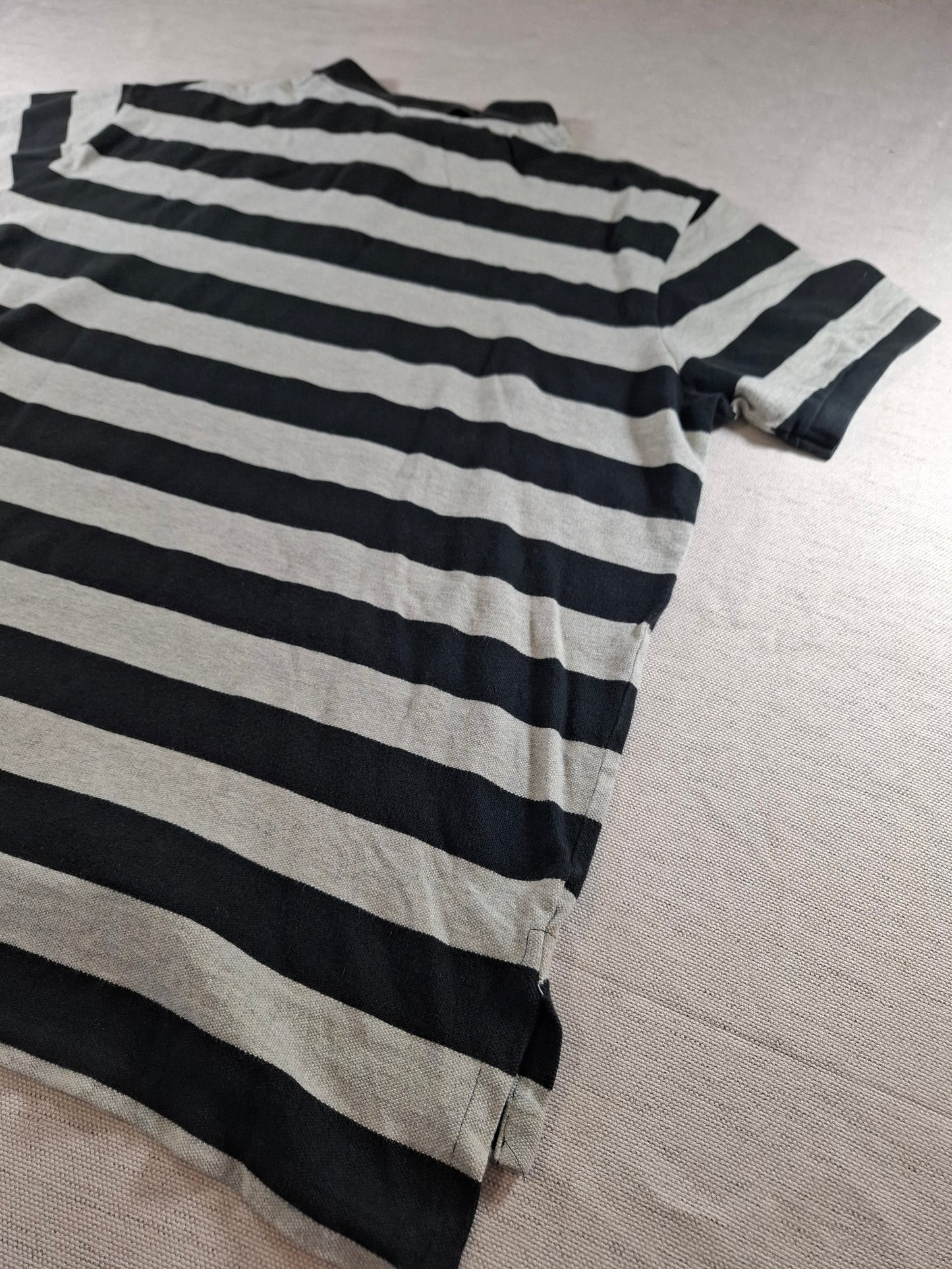 001328 Polo Ralph Lauren Polo shirt size XXL Black/ Grey striped