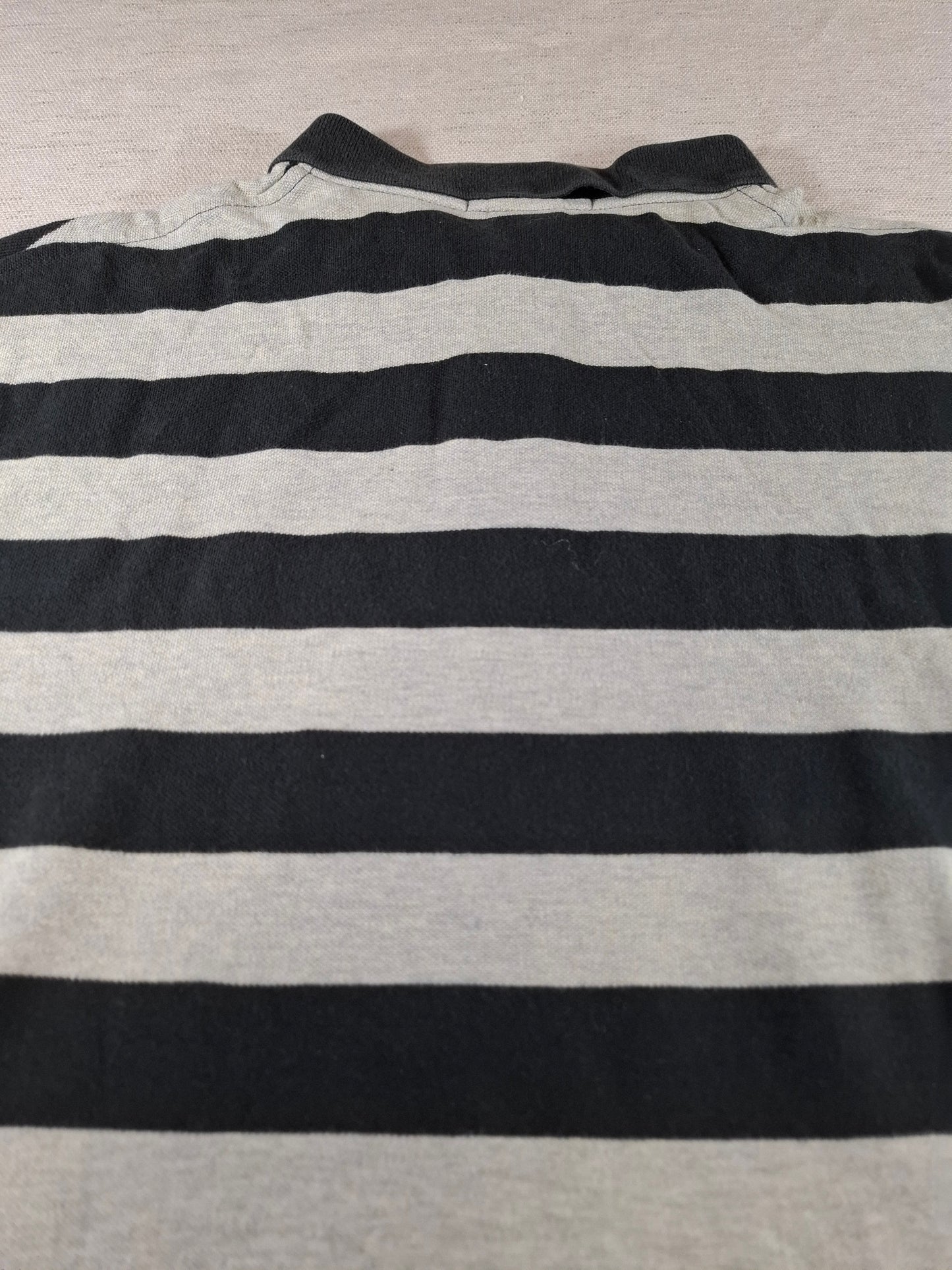 001328 Polo Ralph Lauren Polo shirt size XXL Black/ Grey striped