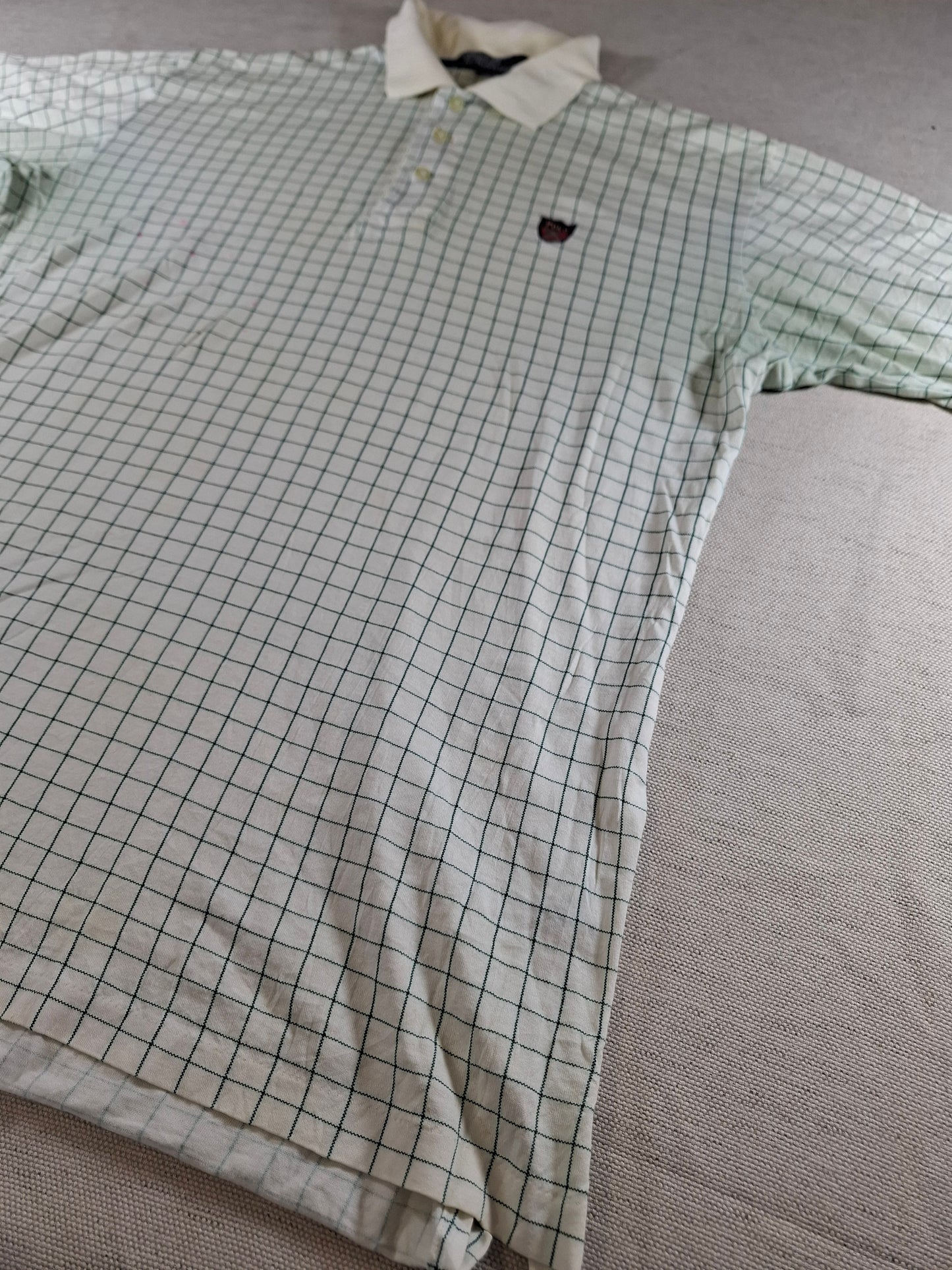 001331 Polo Ralph Lauren Polo shirt size M Beige/ Green checkered