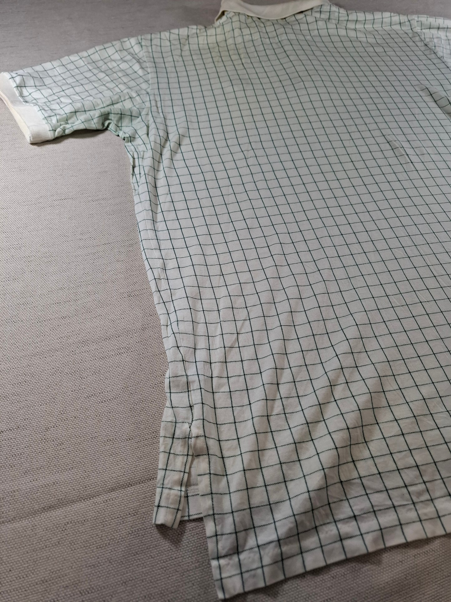 001331 Polo Ralph Lauren Polo shirt size M Beige/ Green checkered
