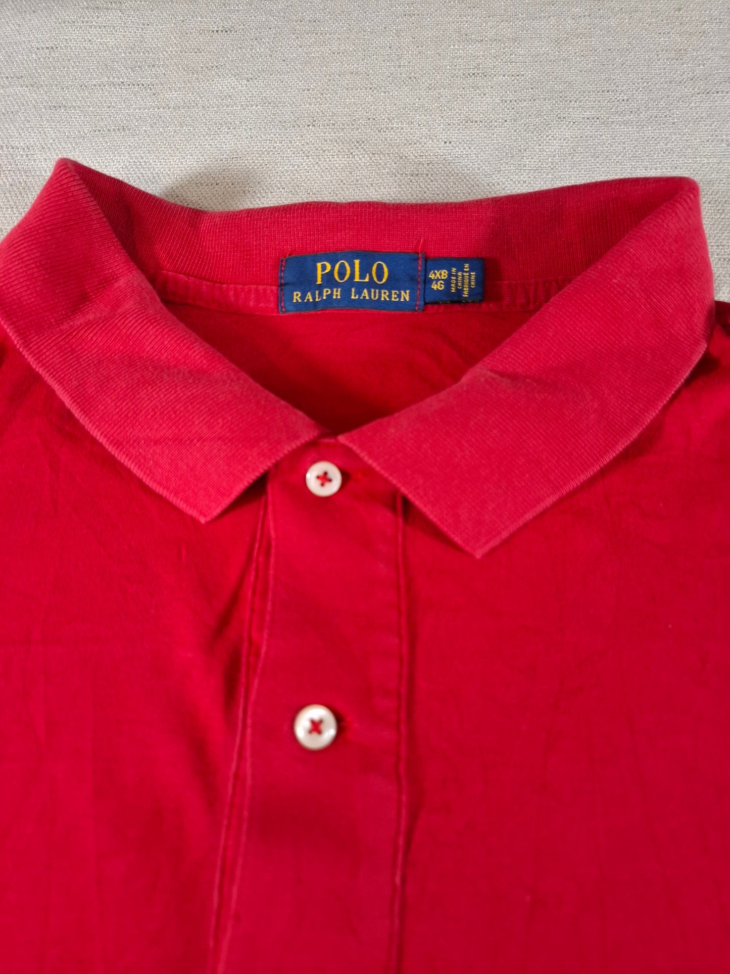 001332 Polo Ralph Lauren Polo shirt size 4XL Red