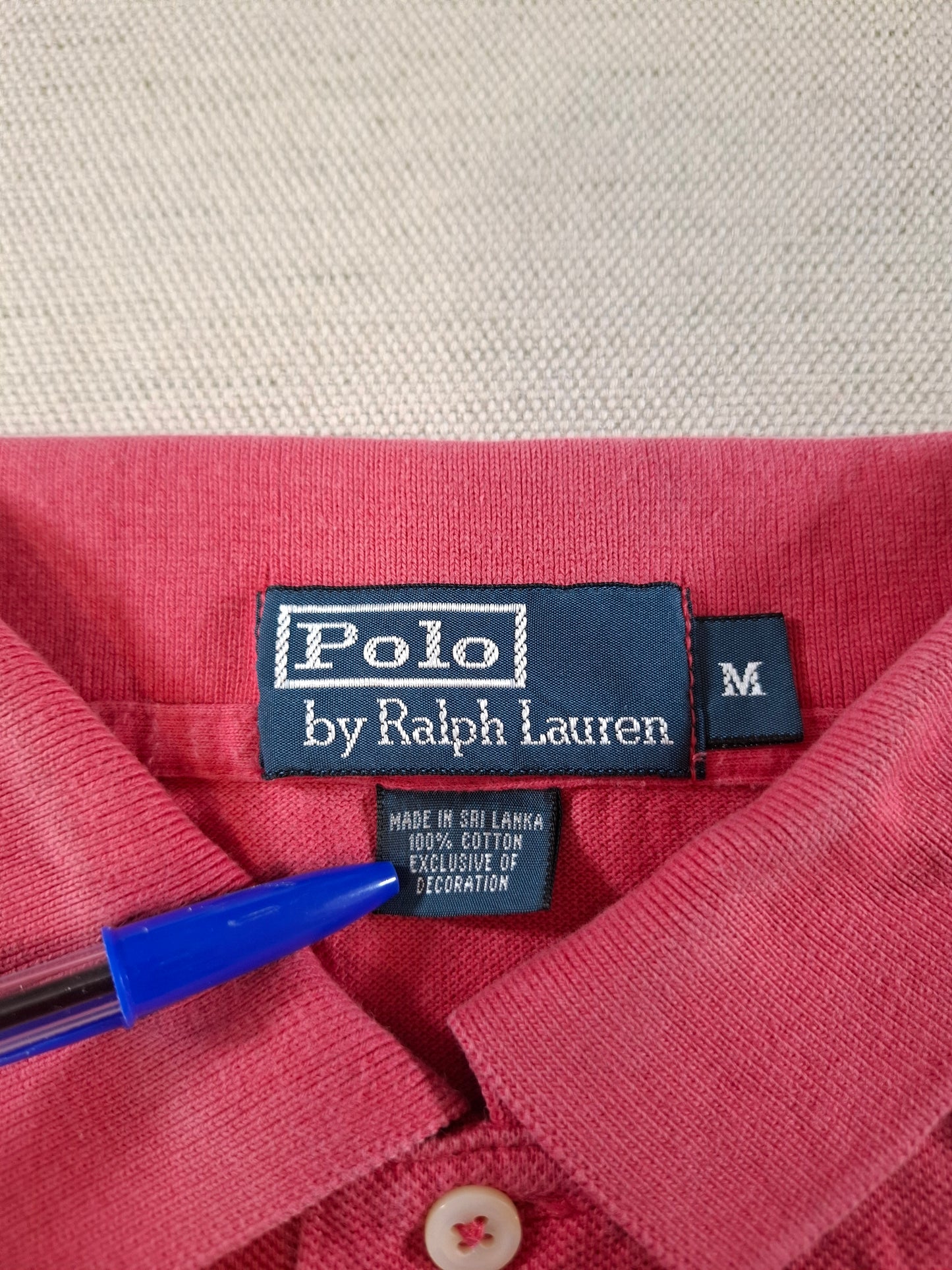 001337 Polo Ralph Lauren Polo shirt size M Pink/ Orange