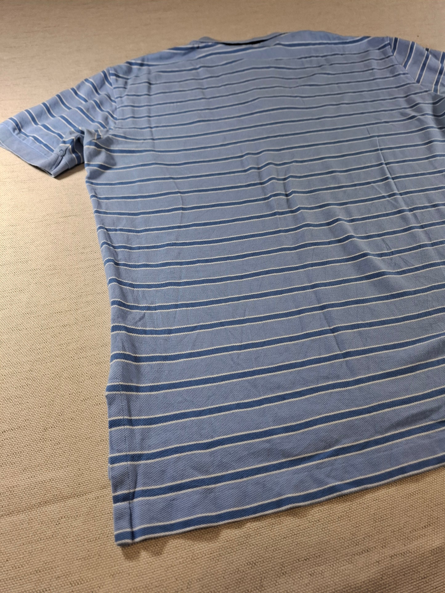 001338 Polo Ralph Lauren Polo shirt size L Lightblue/ Blue stripes