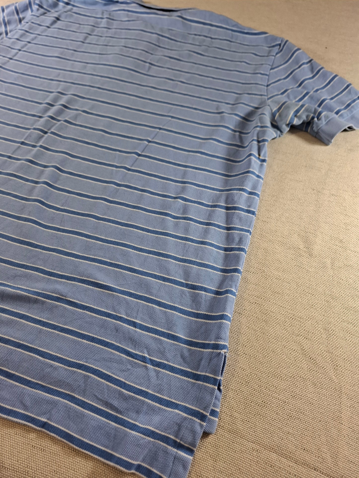 001338 Polo Ralph Lauren Polo shirt size L Lightblue/ Blue stripes