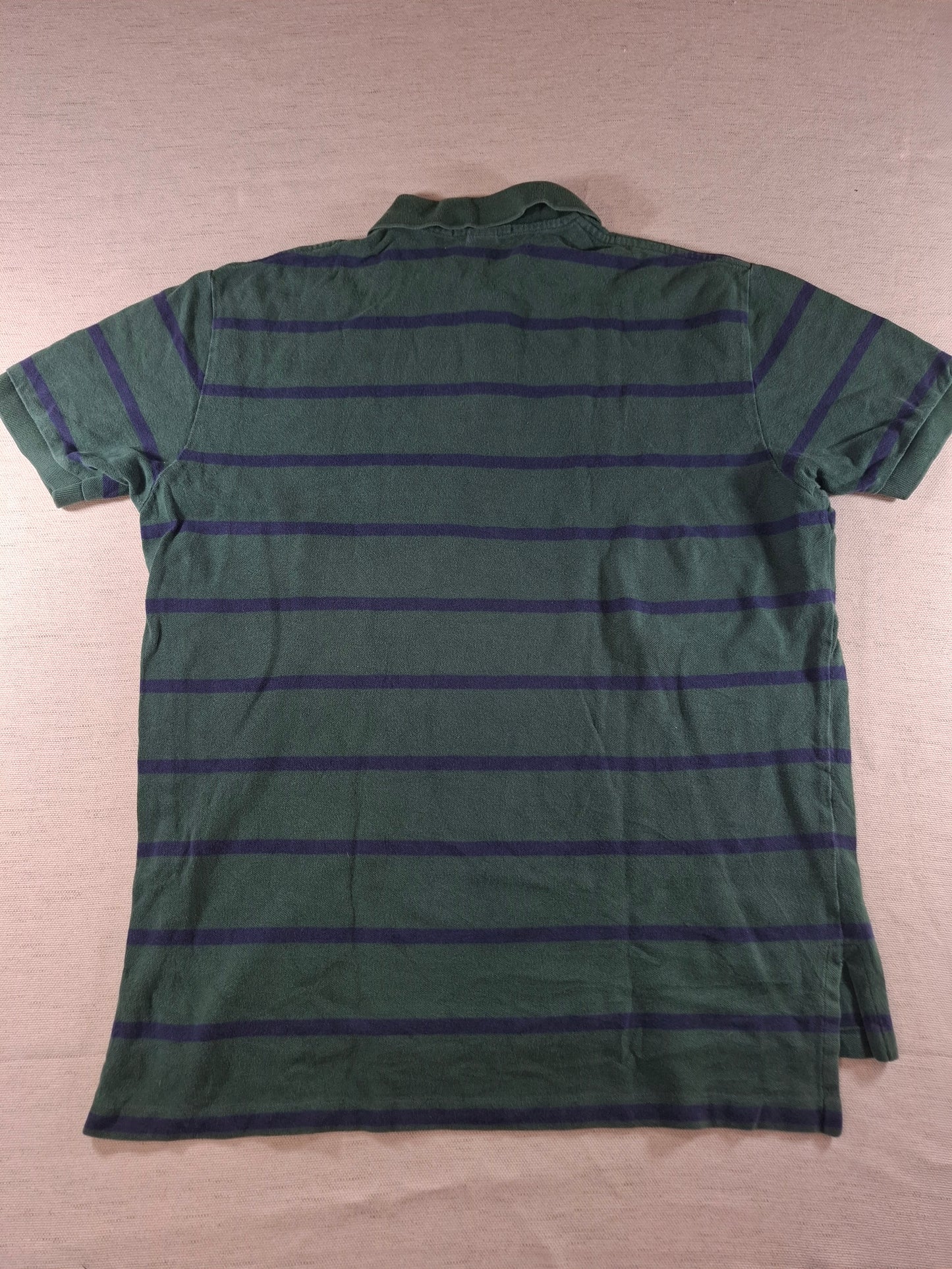 001339 Polo Ralph Lauren Polo shirt size L Green/ navy striped