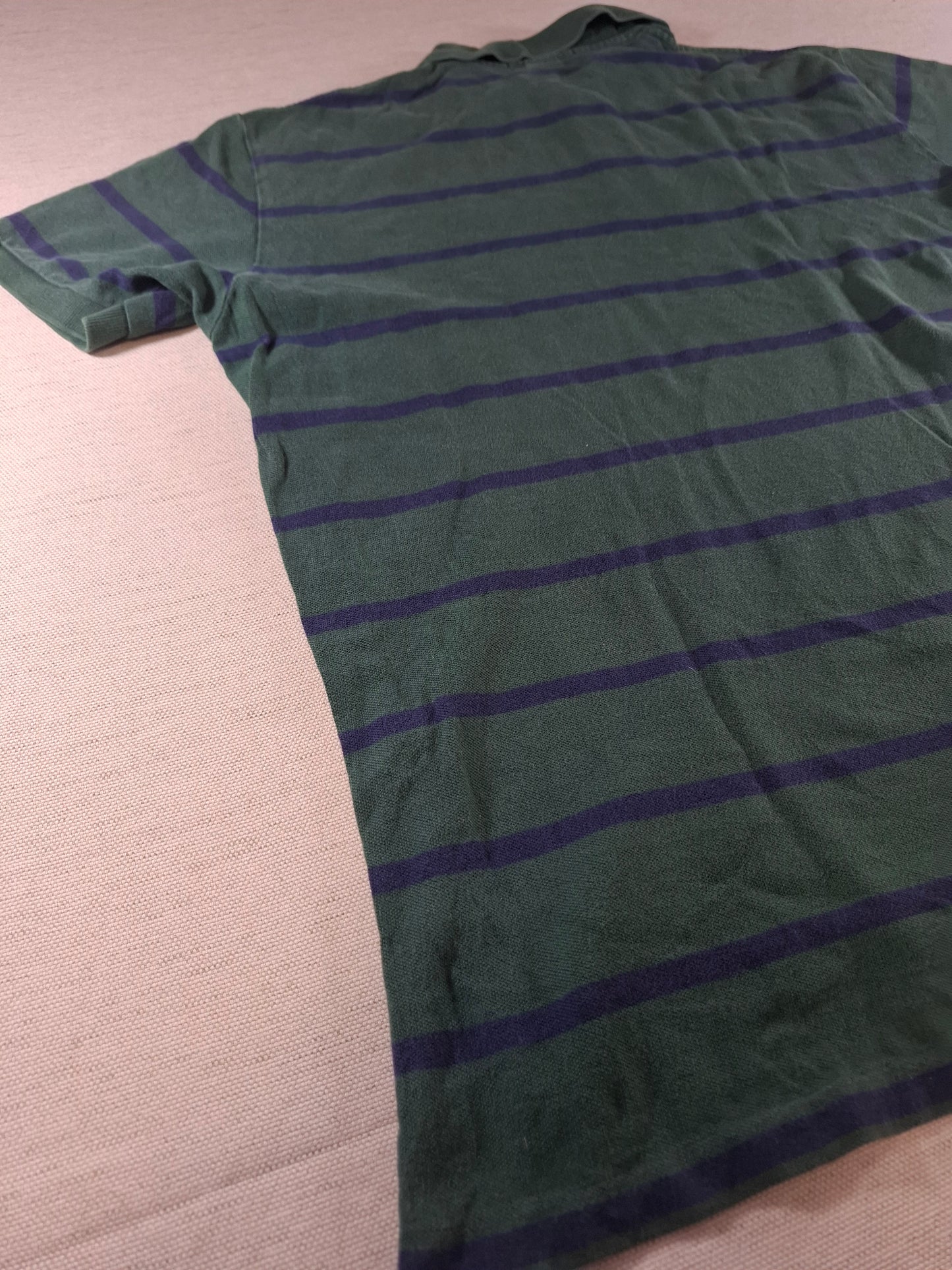 001339 Polo Ralph Lauren Polo shirt size L Green/ navy striped
