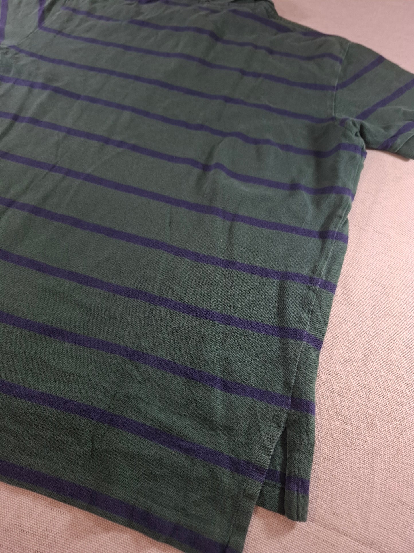 001339 Polo Ralph Lauren Polo shirt size L Green/ navy striped