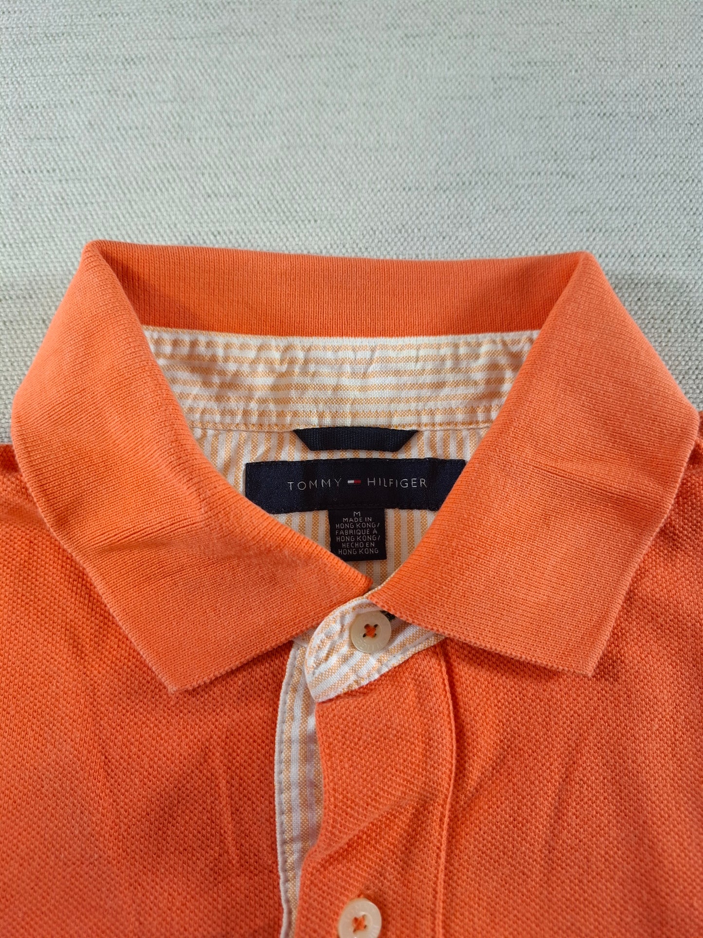 001340 Tommy Hilfiger Polo shirt size M Orange