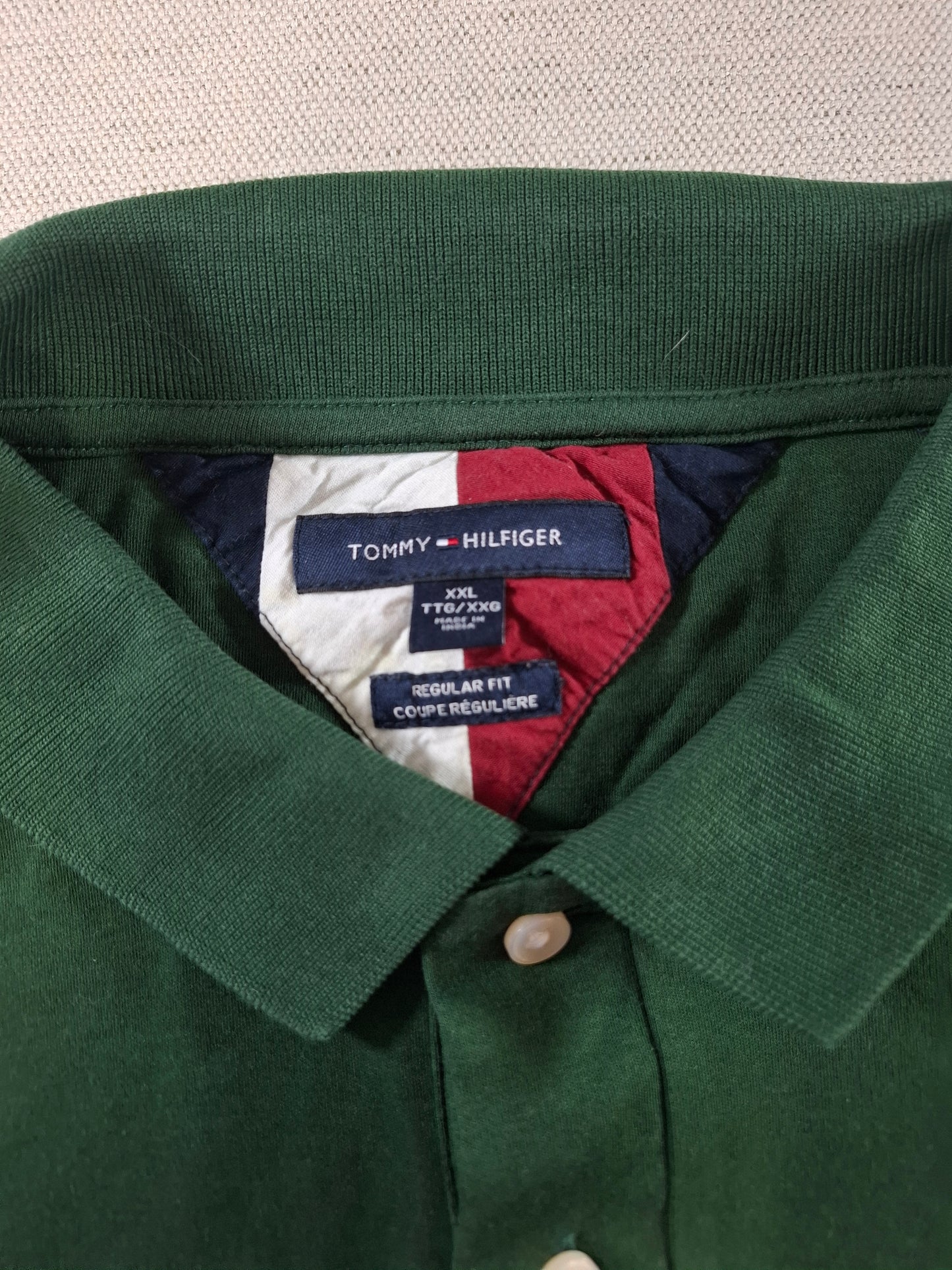 001342 Tommy Hilfiger Polo shirt size XXL Green