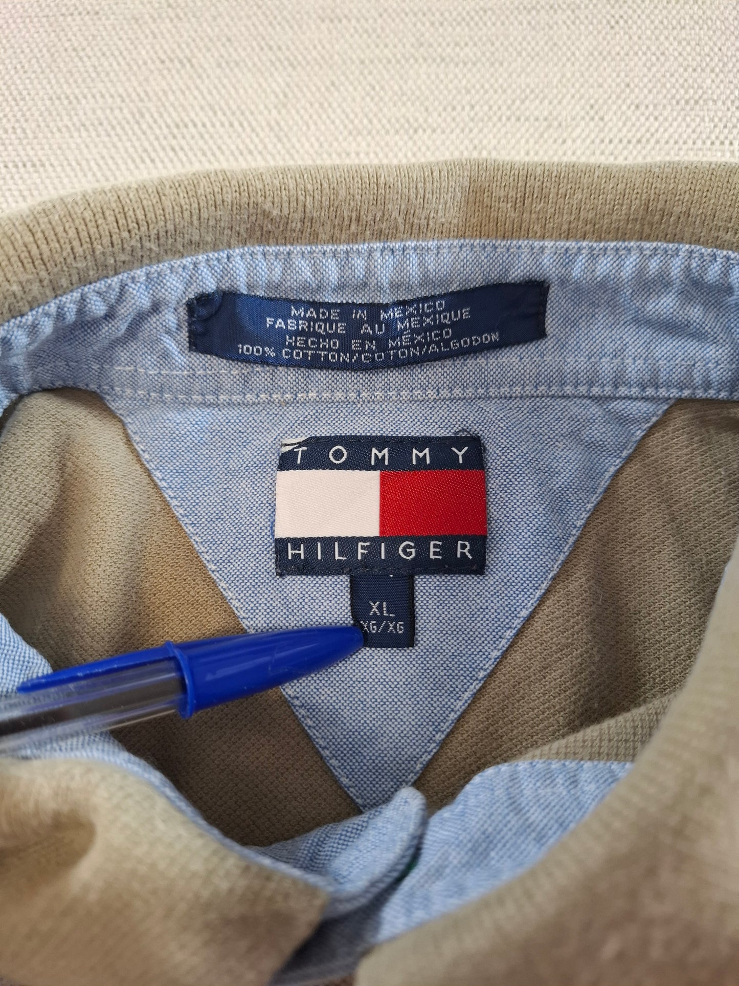 001343 Tommy Hilfiger Polo shirt size XL Khaki