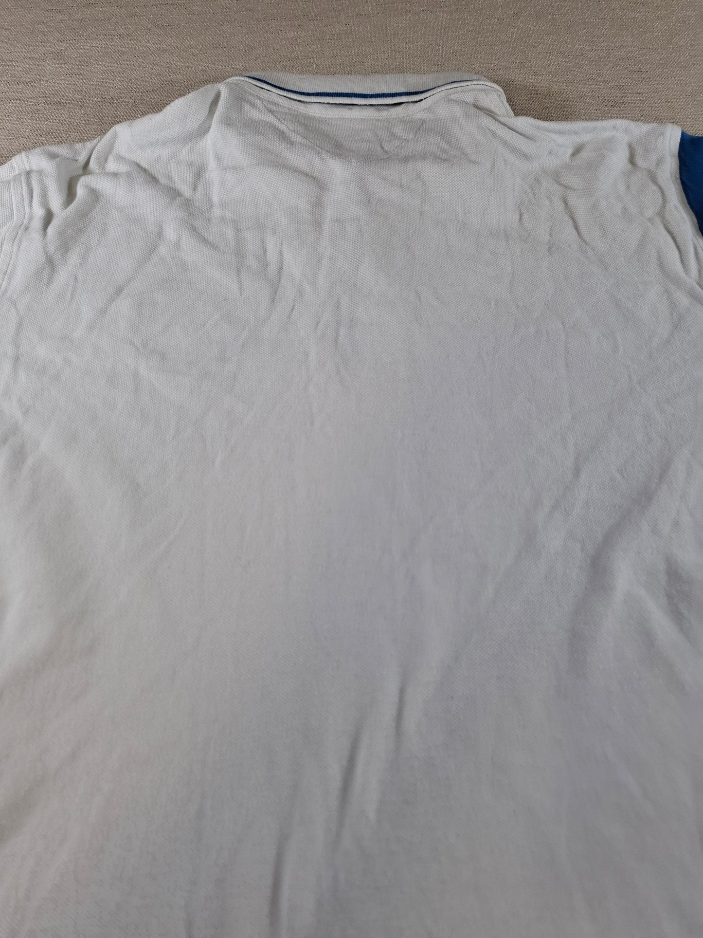 001346 Tommy Hilfiger Polo shirt size L Blue/ White diagonal
