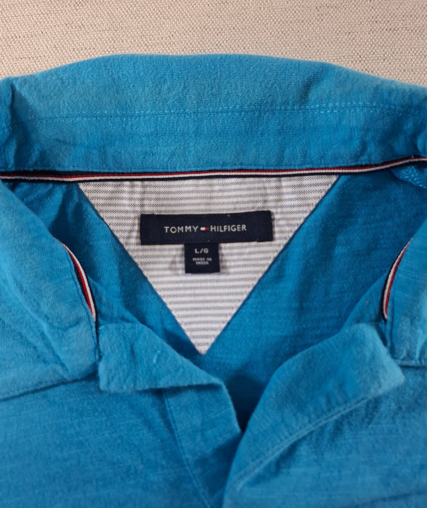 001347 Tommy Hilfiger Polo shirt size L Blue