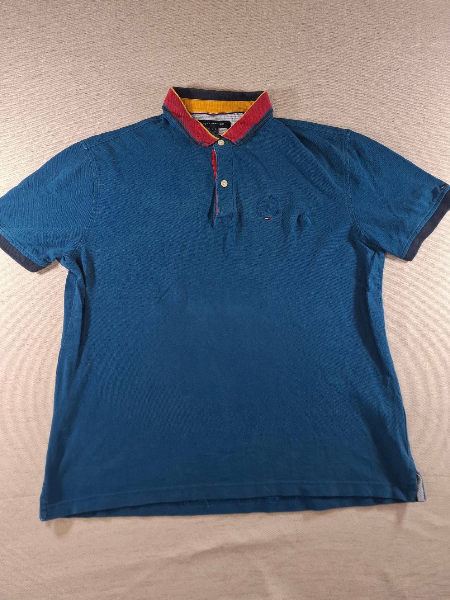 001349 Tommy Hilfiger Polo shirt size L Blue