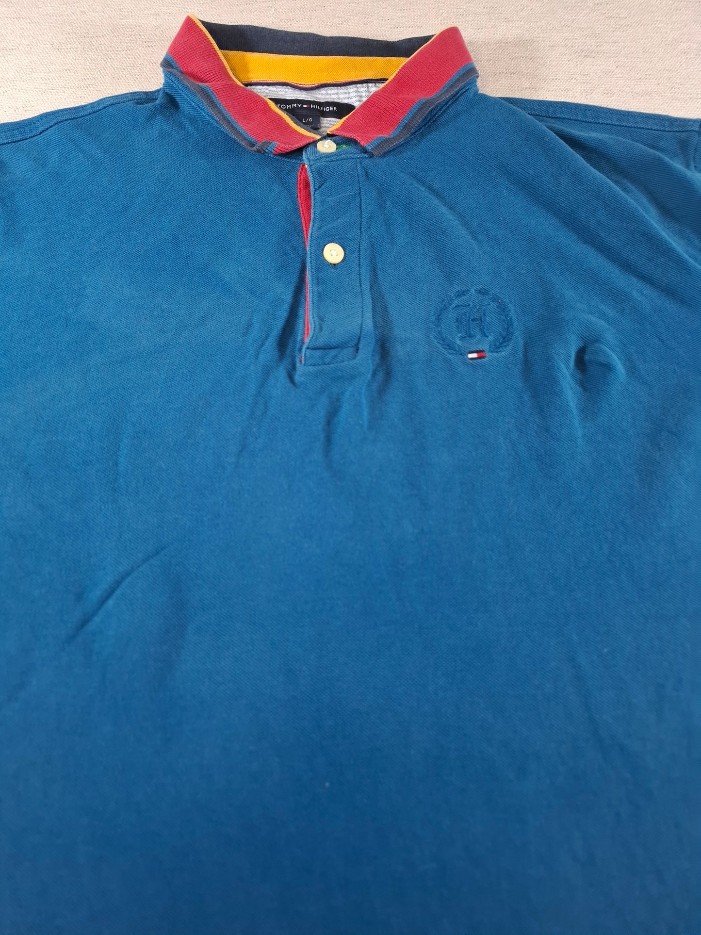 001349 Tommy Hilfiger Polo shirt size L Blue