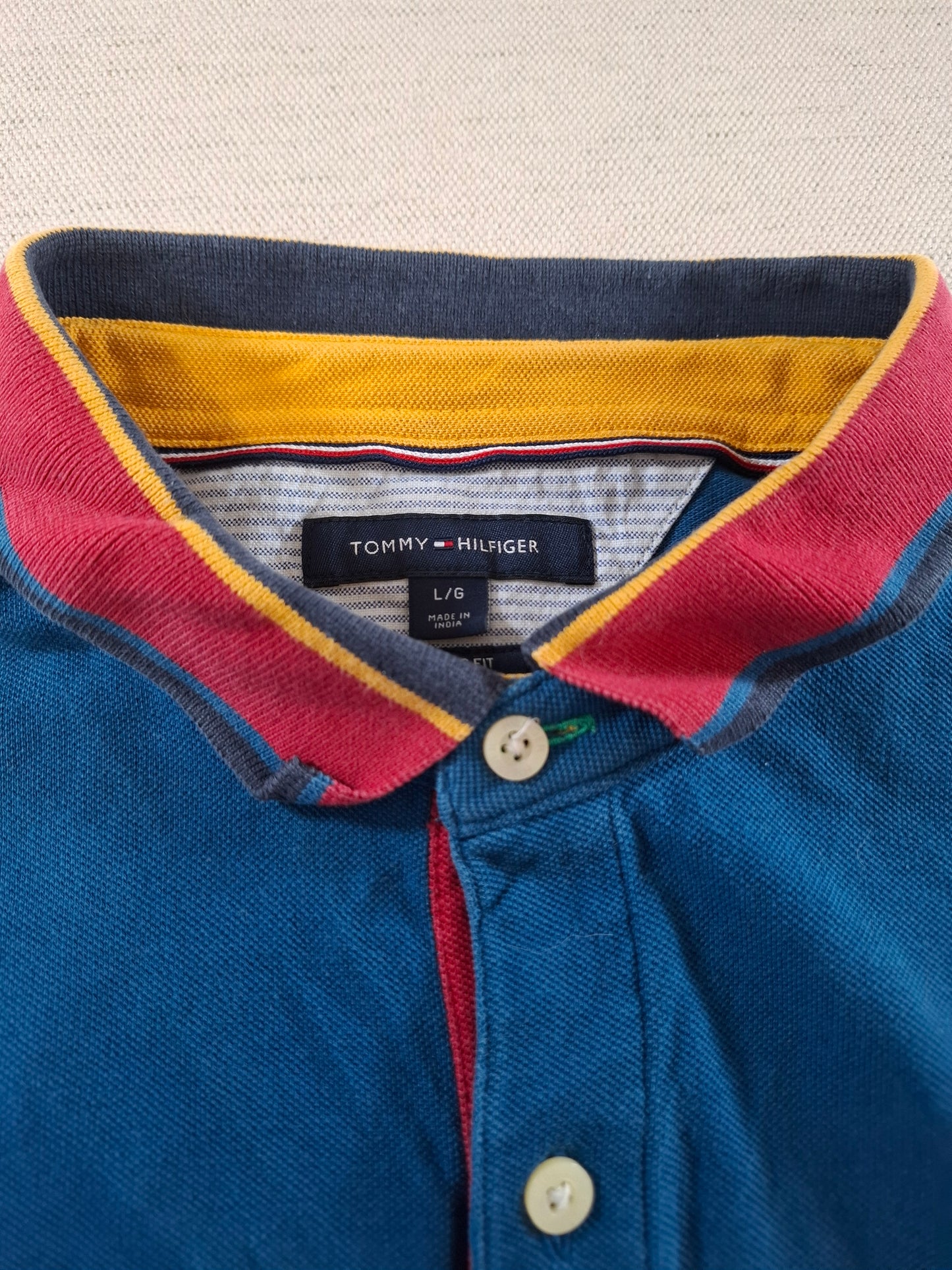 001349 Tommy Hilfiger Polo shirt size L Blue