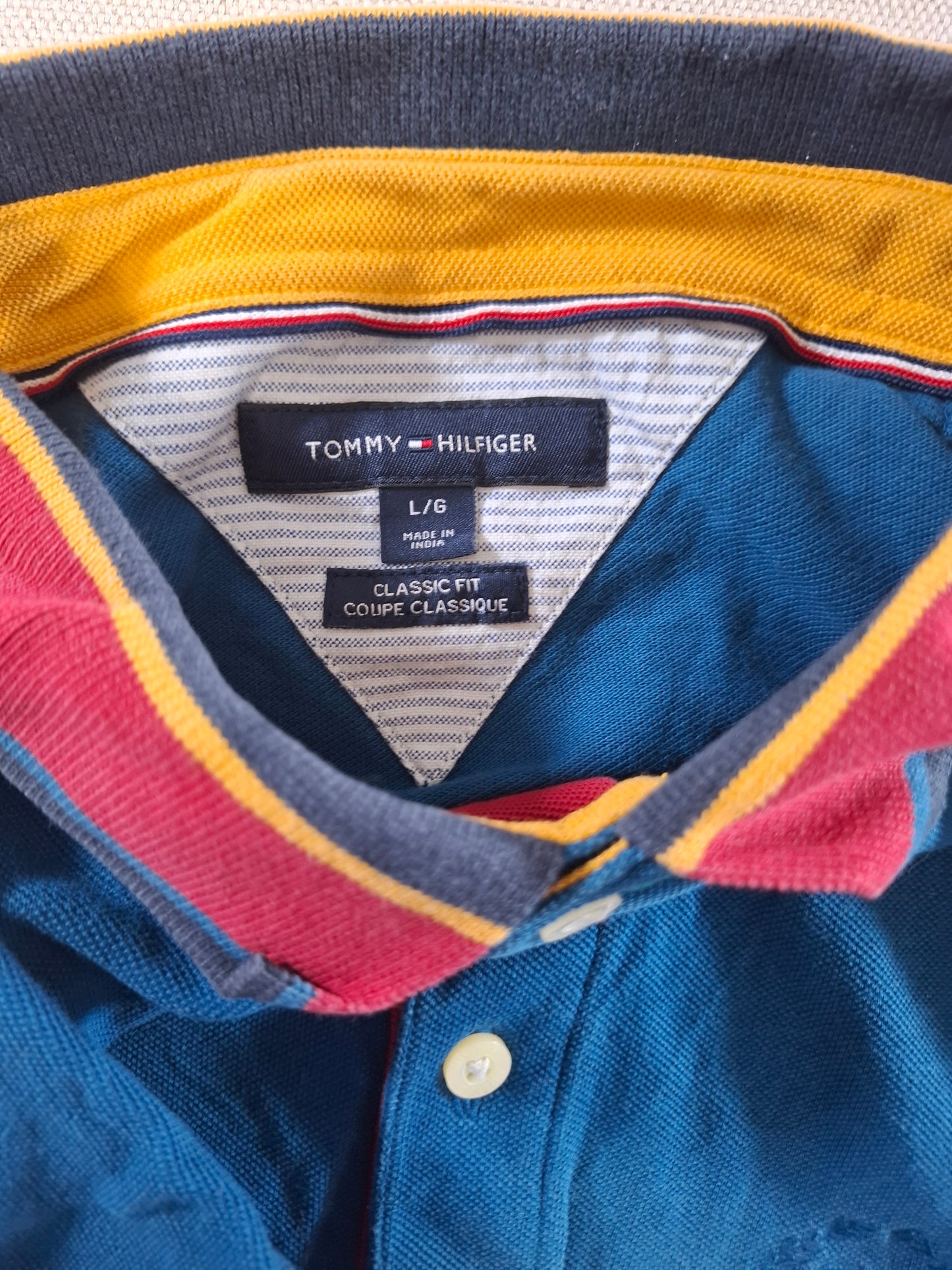 001349 Tommy Hilfiger Polo shirt size L Blue