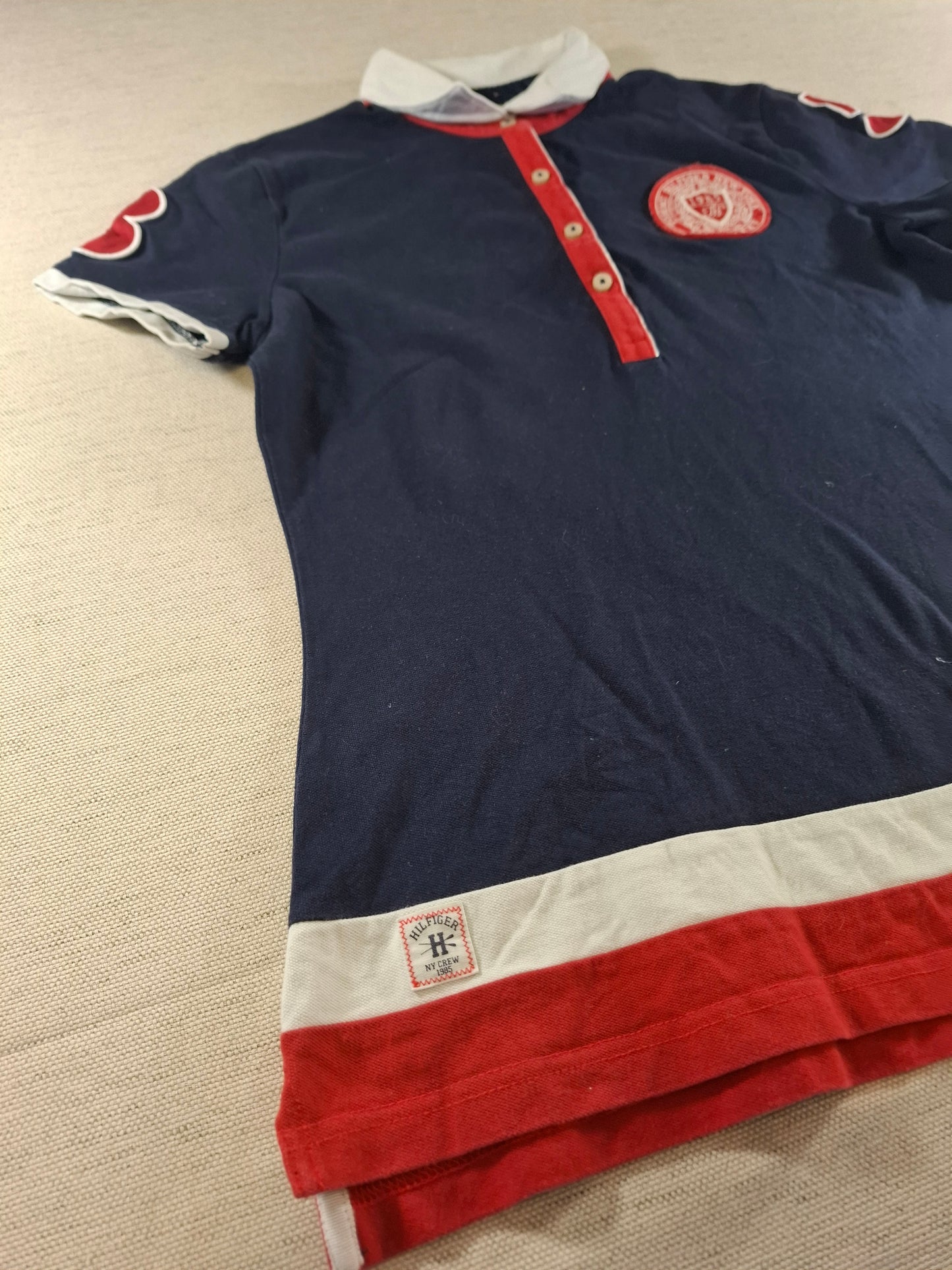 001350 Tommy Hilfiger Polo shirt size M Navy/ Red/ White
