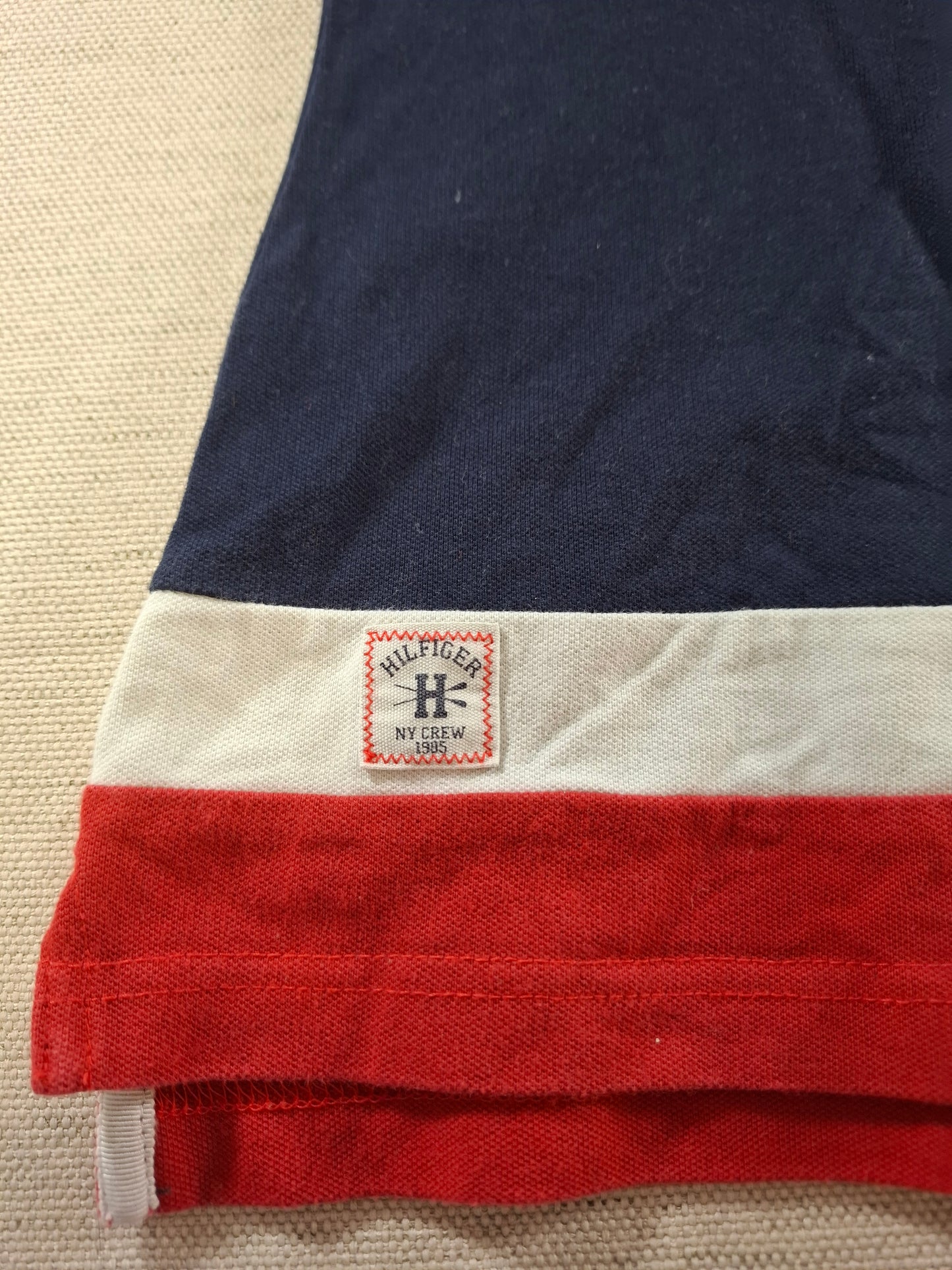 001350 Tommy Hilfiger Polo shirt size M Navy/ Red/ White