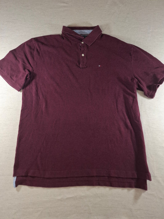 001353 Tommy Hilfiger Polo shirt size XXL Burgundy