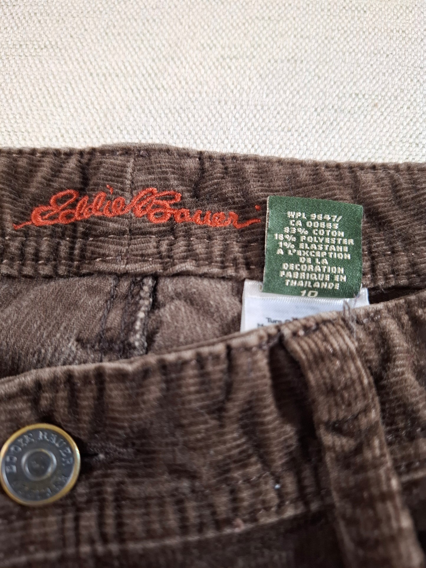 001379 Eddie Bauer Corduroy – Brown, Size 10