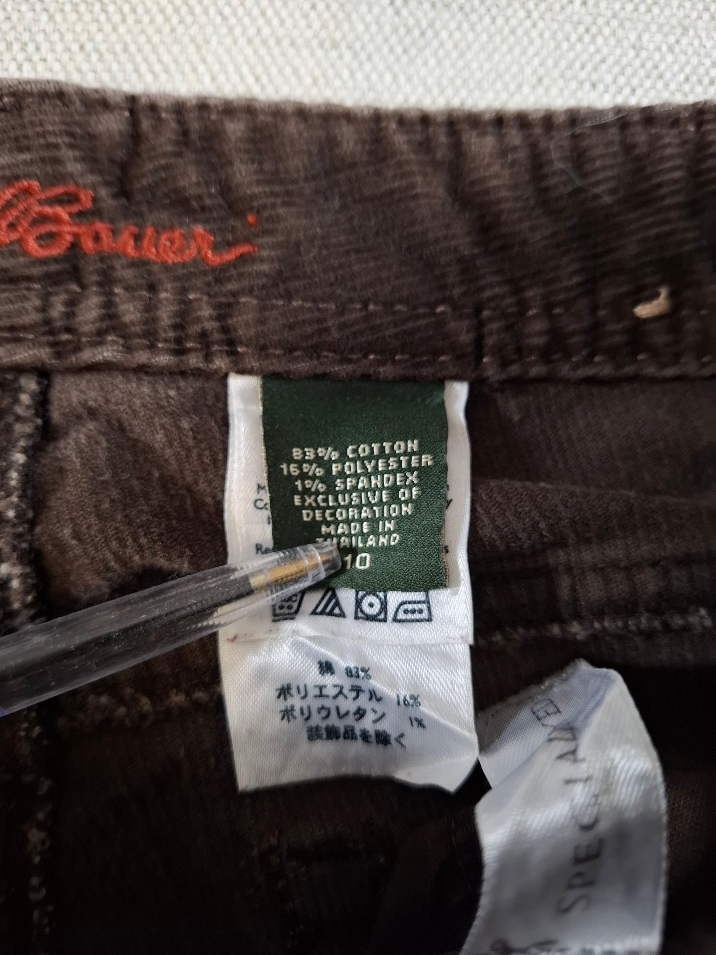 001379 Eddie Bauer Corduroy – Brown, Size 10