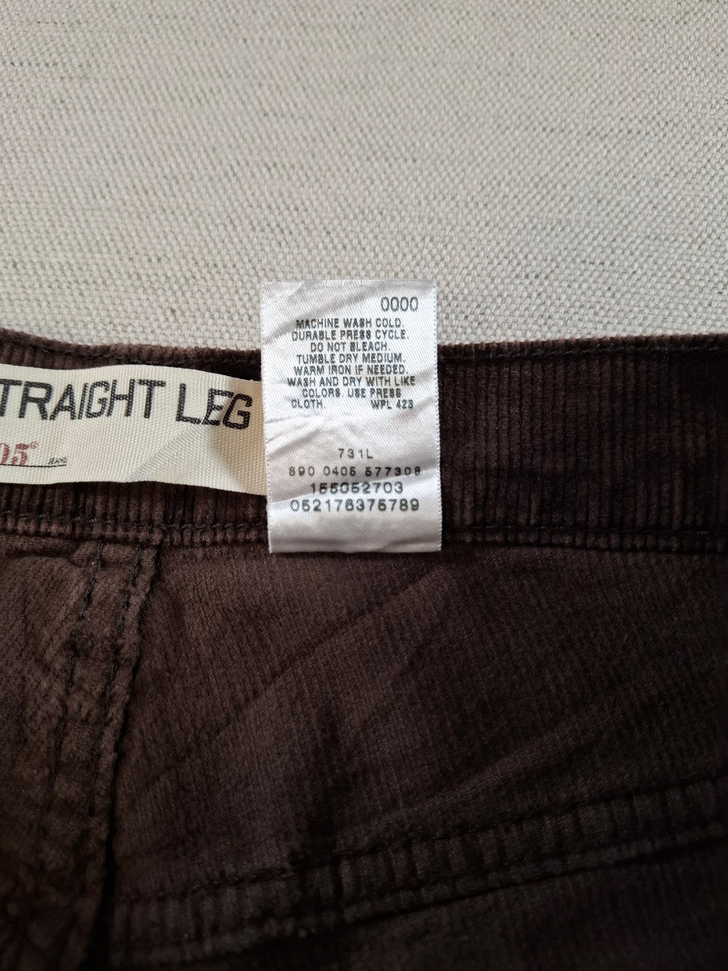 001380 Levi's Corduroy – Brown, Size 6M