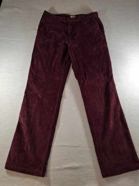 001382 Dockers Corduroy – Burgundy, Size 34/34