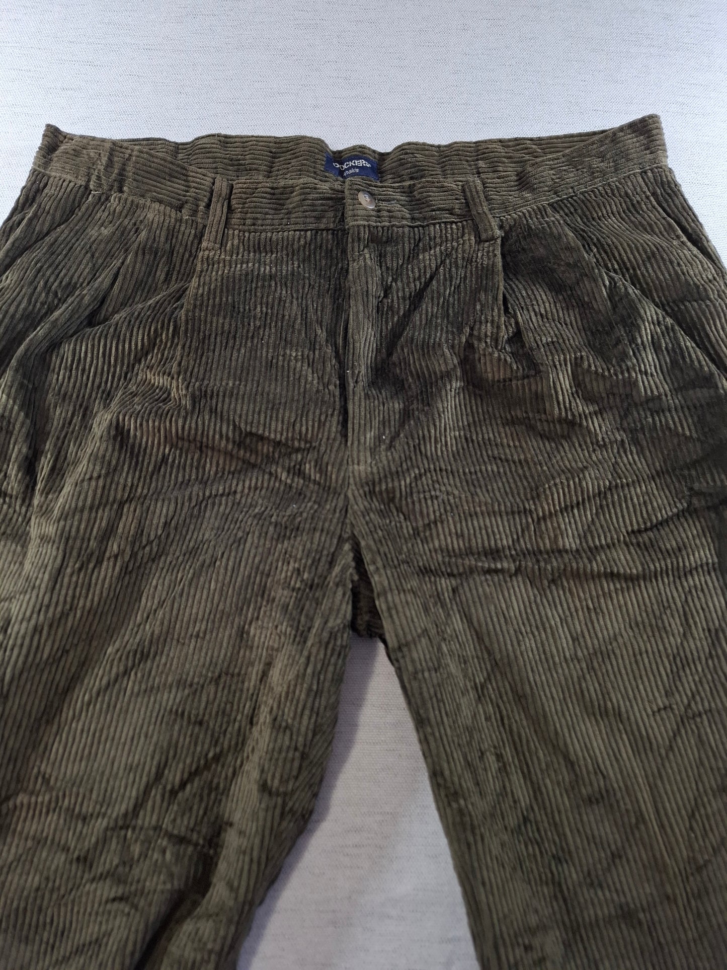 001387 Dockers Corduroy – Green, Size 34/34