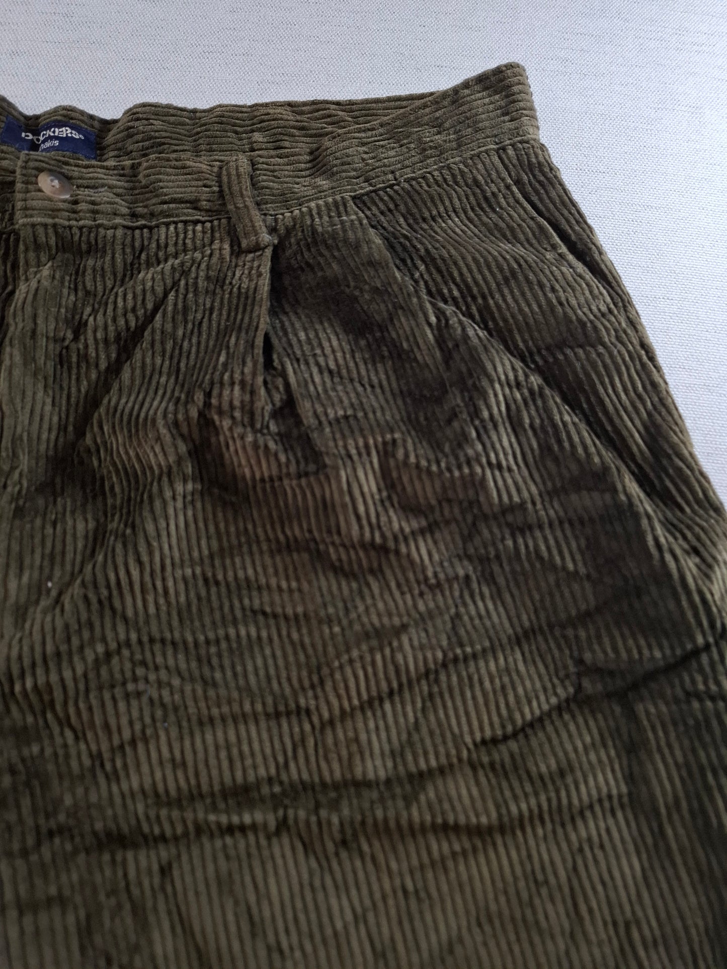 001387 Dockers Corduroy – Green, Size 34/34