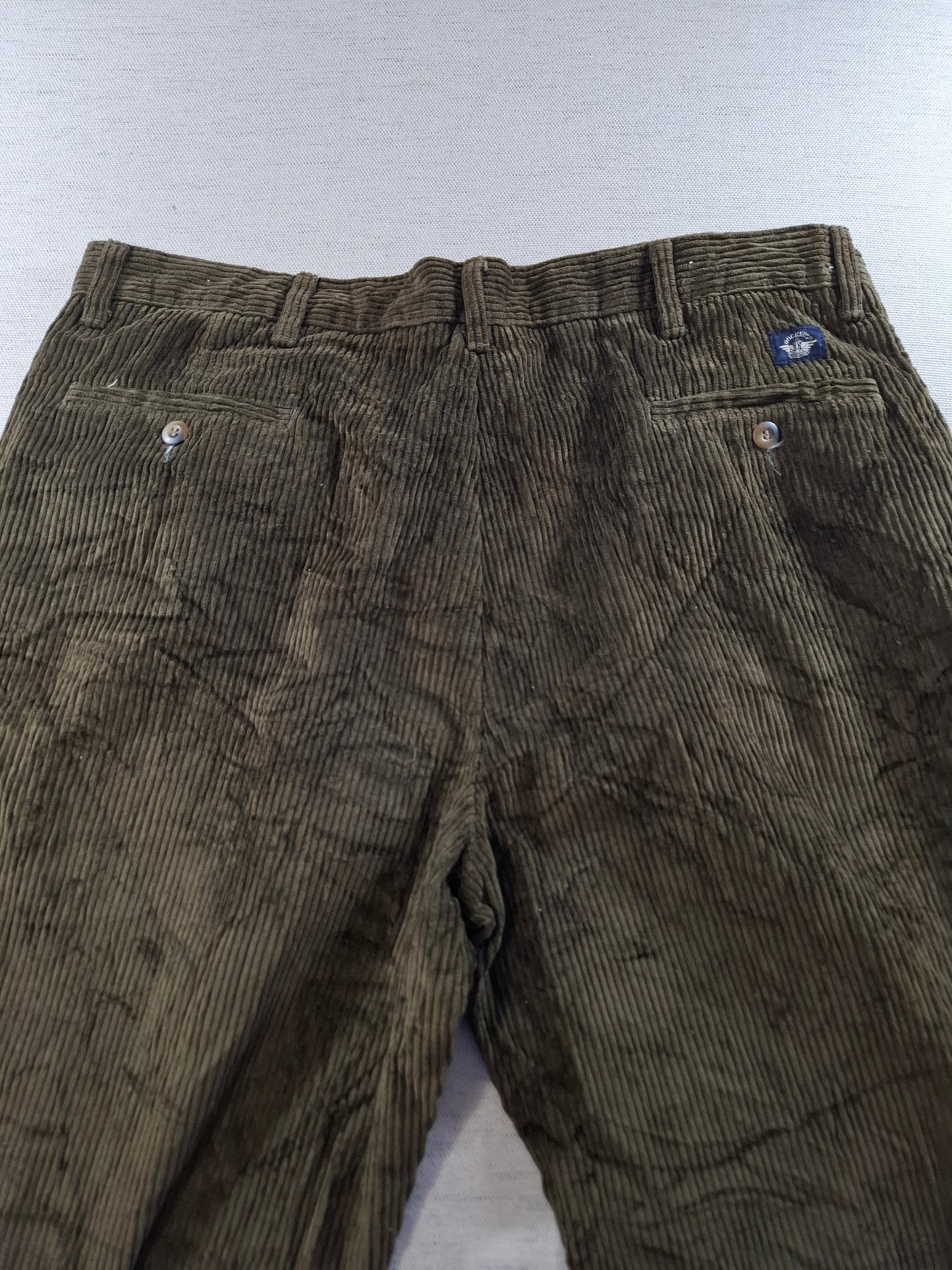 001387 Dockers Corduroy – Green, Size 34/34