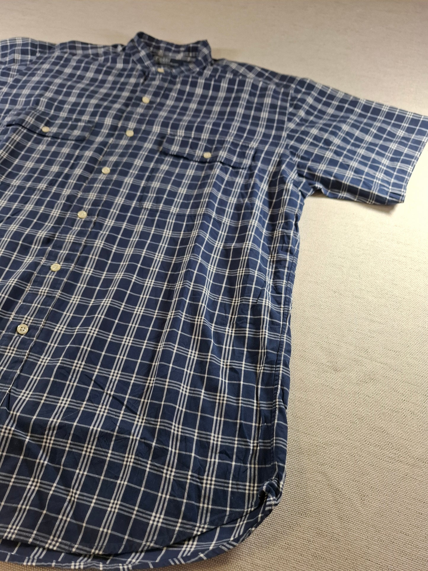 001358 Polo Ralph Lauren Button down shirt – Blue/ white checkered, Size M