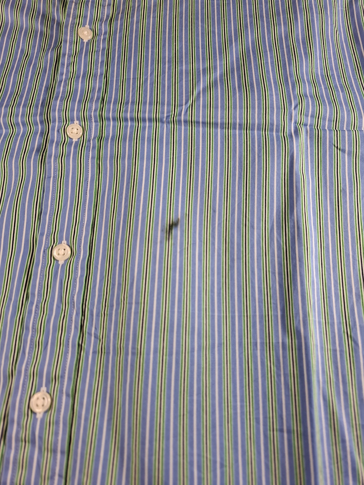 001359 Polo Ralph Lauren Button down shirt – Blue/ White/ Green striped, Size 18 36/37