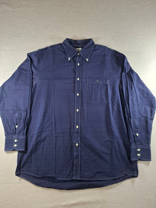 001360 Lacoste Button down shirt – Navy blue, Size 44