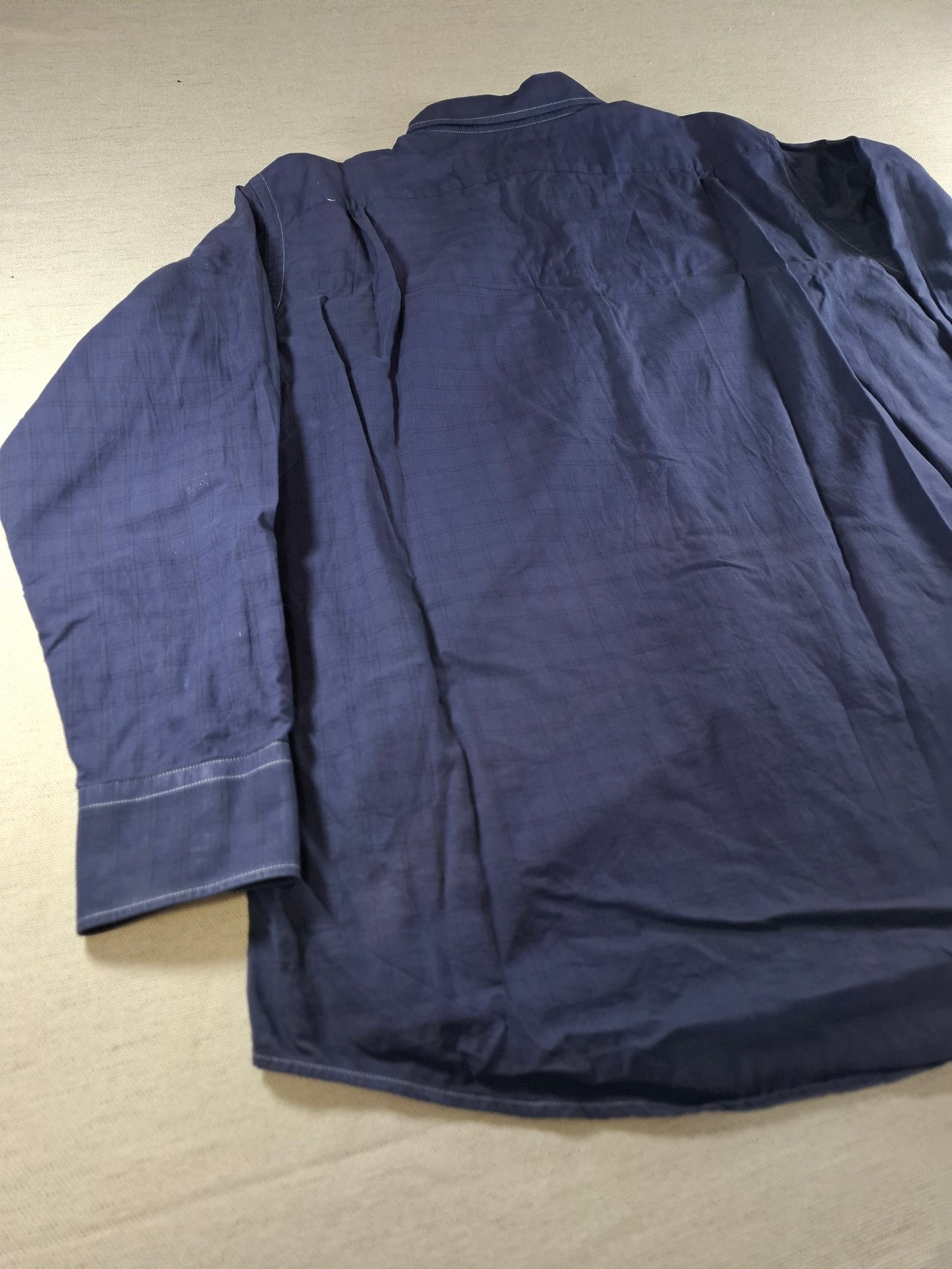 001360 Lacoste Button down shirt – Navy blue, Size 44