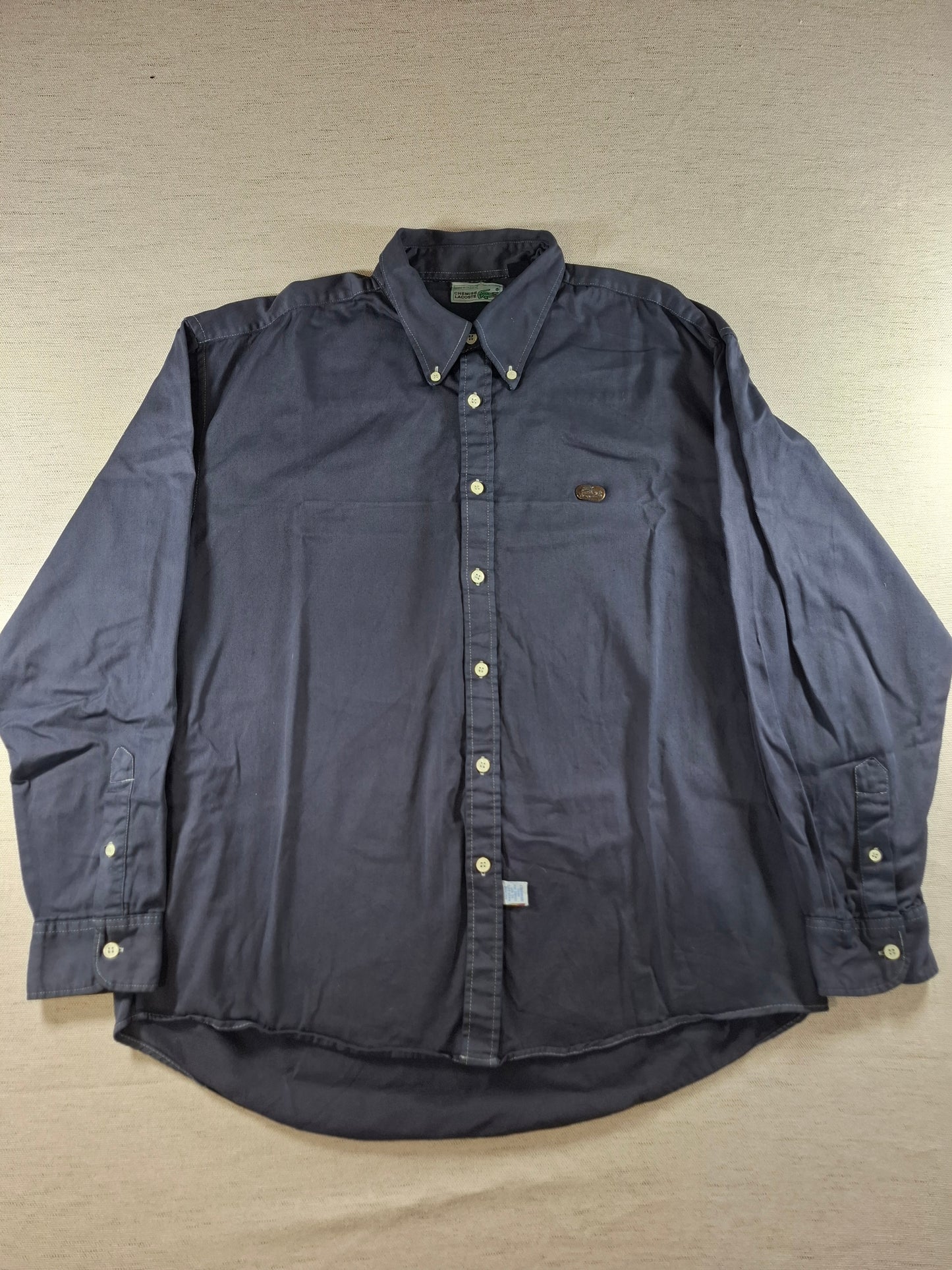 001361 Lacoste Button down shirt – Navy Blue, Size L