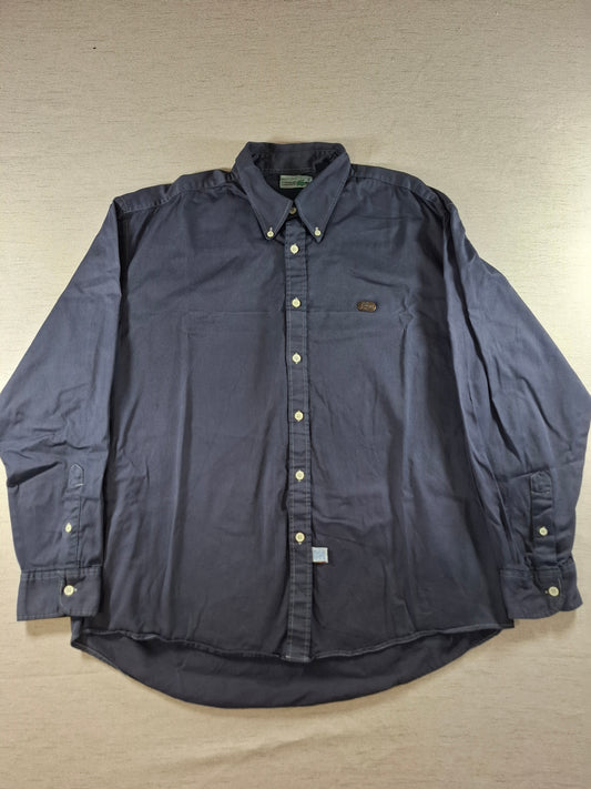 001361 Lacoste Button down shirt – Navy Blue, Size L