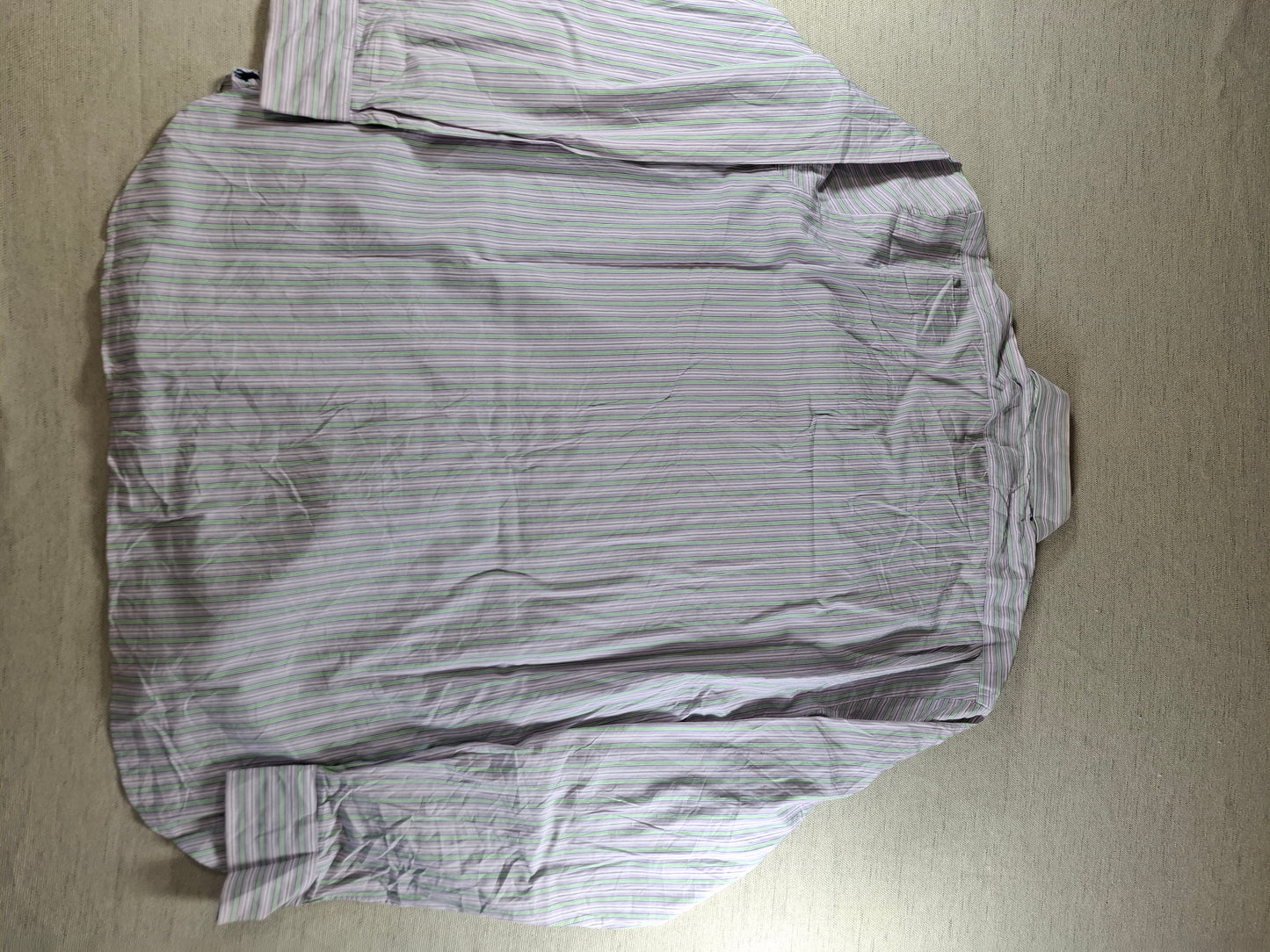 001362 Polo Ralph Lauren Button down shirt – Pink/ Green striped, Size 17/43