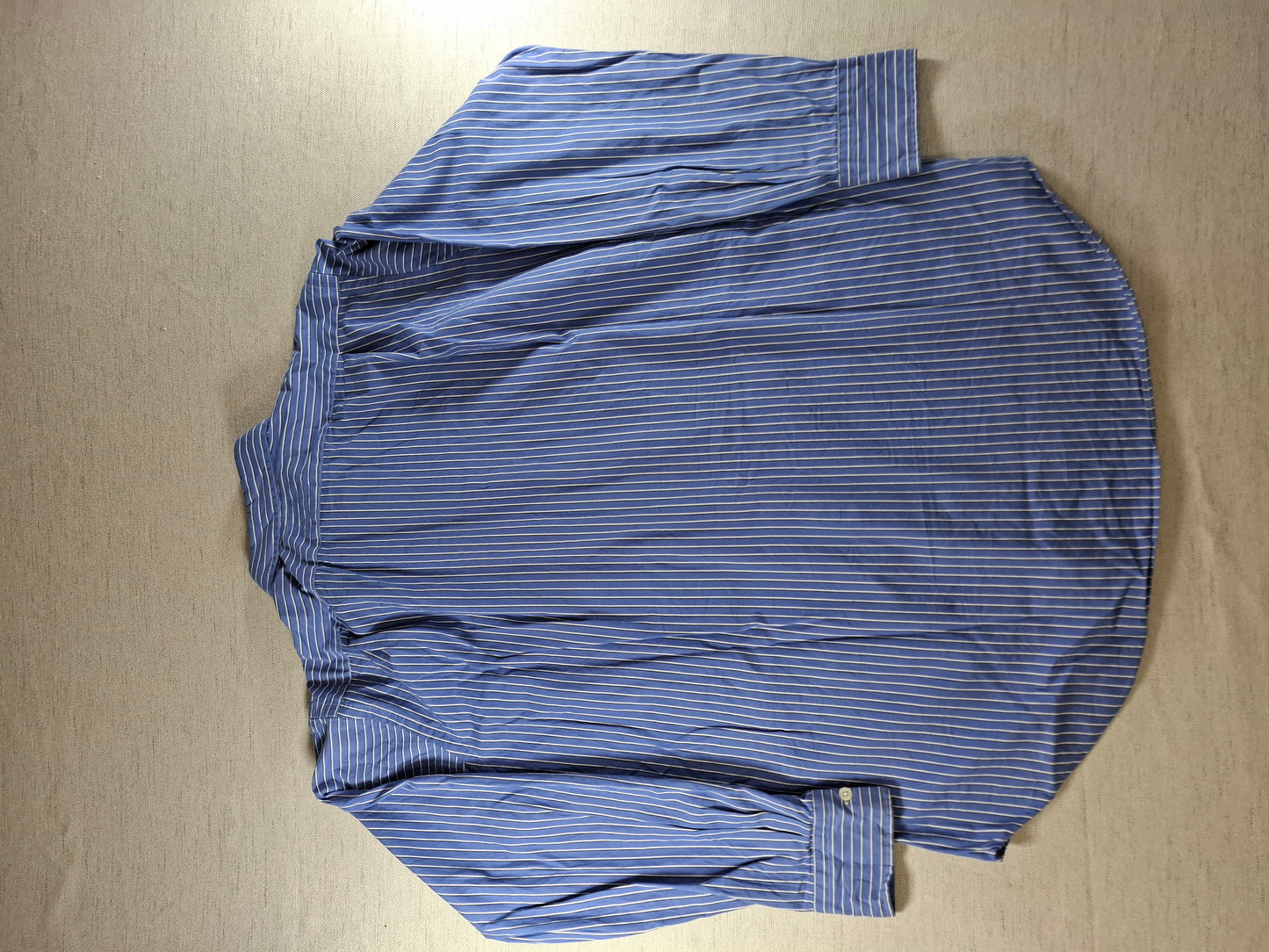 001363 Polo Ralph Lauren Button down shirt – Blue/ black/ white striped, Size L