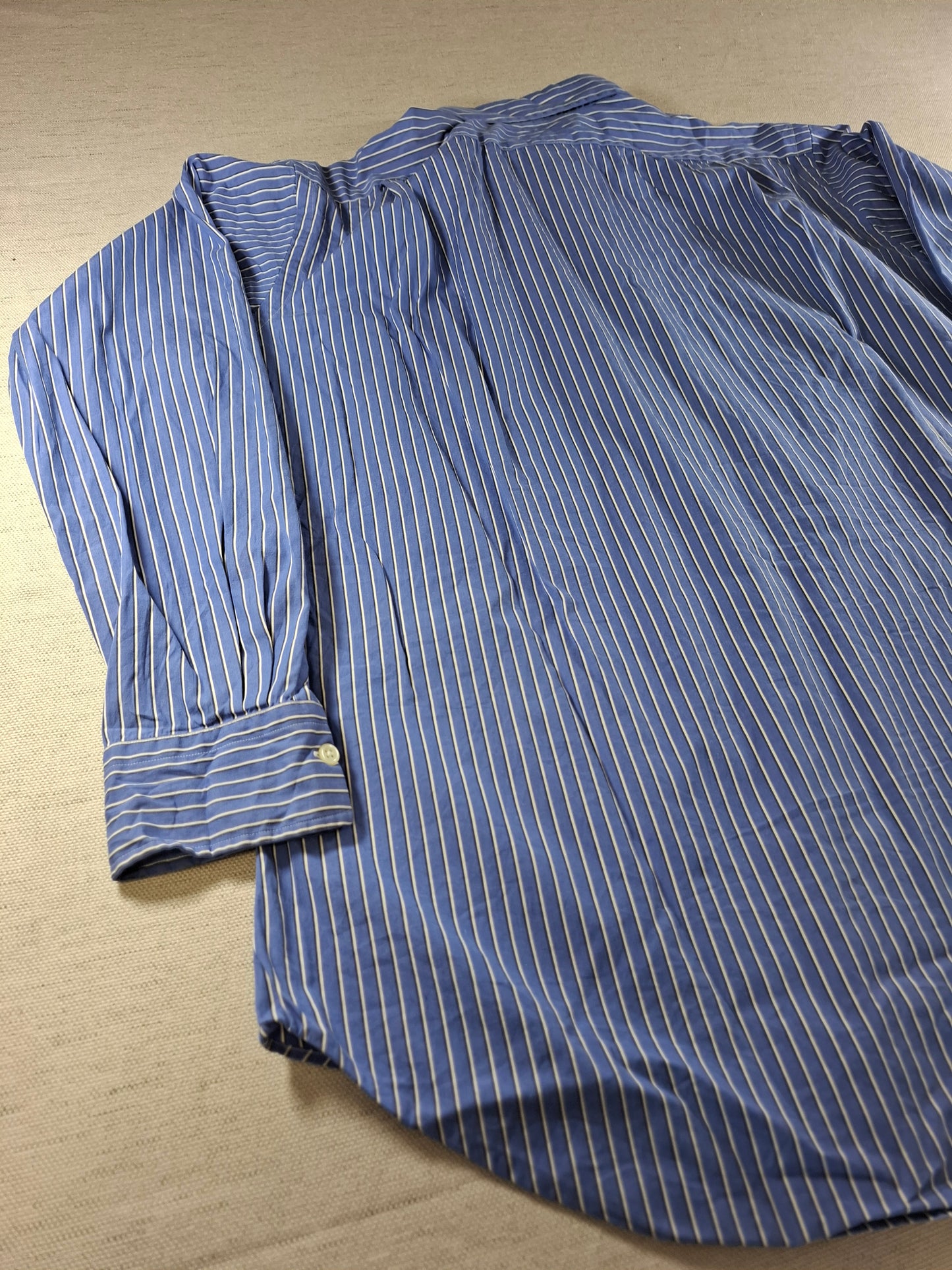 001363 Polo Ralph Lauren Button down shirt – Blue/ black/ white striped, Size L