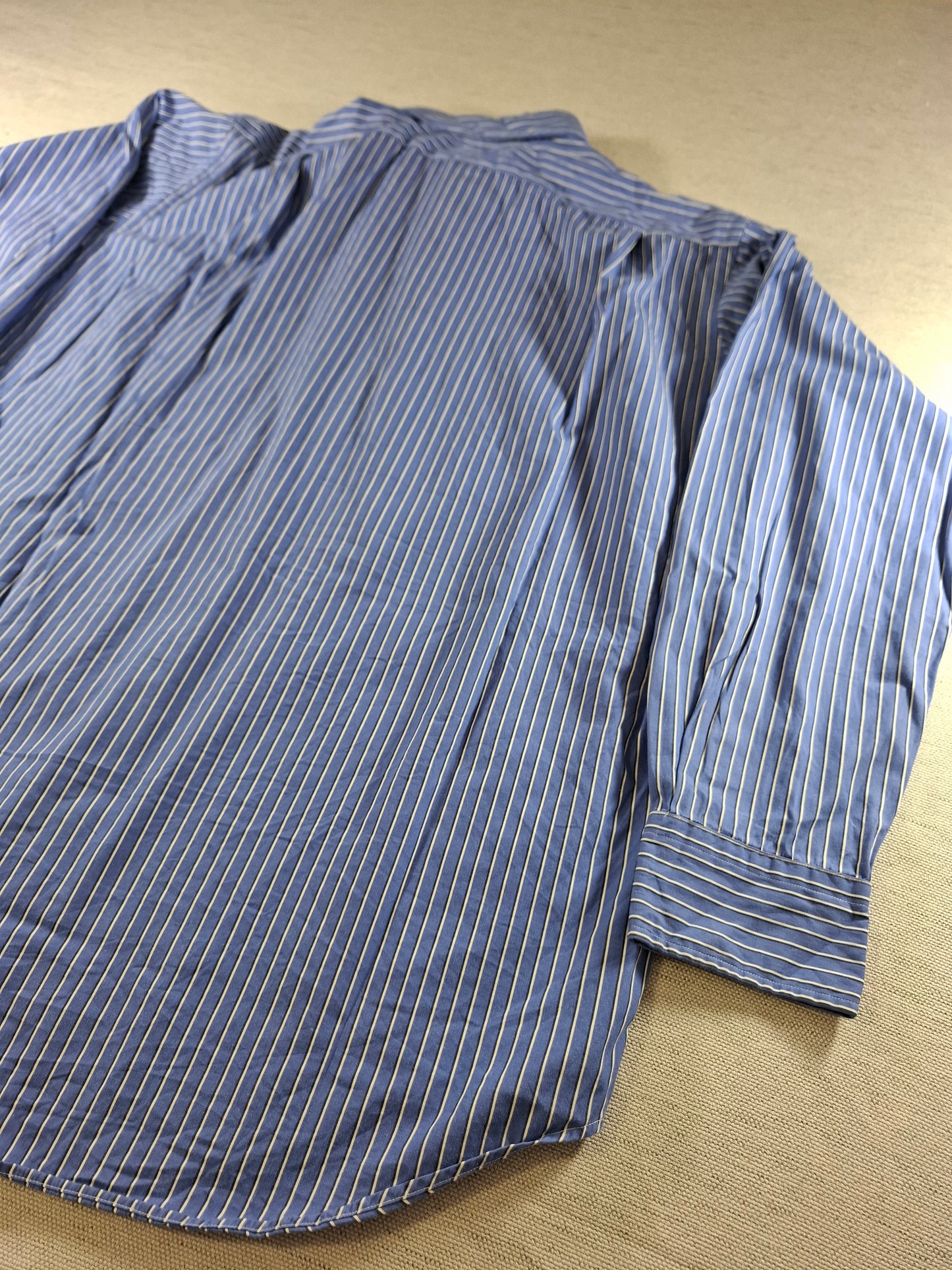 001363 Polo Ralph Lauren Button down shirt – Blue/ black/ white striped, Size L