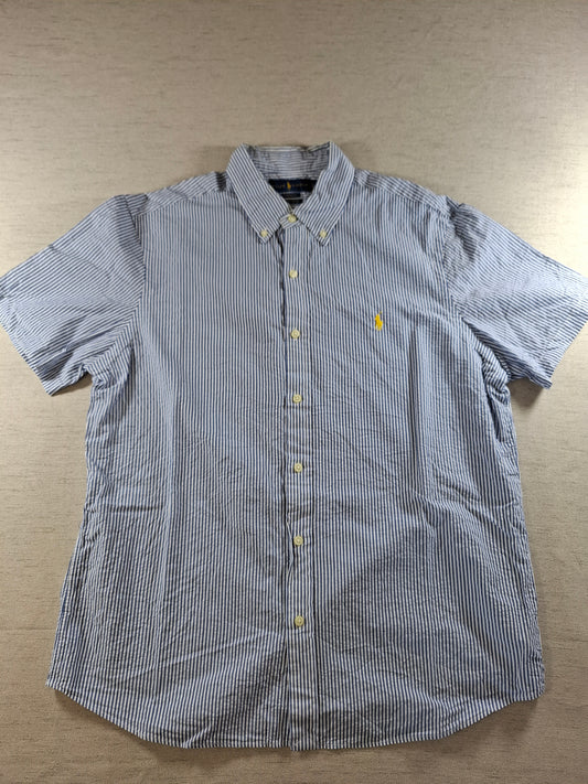 001366 Polo Ralph Lauren Button down shirt – Blue/ white striped, Size L