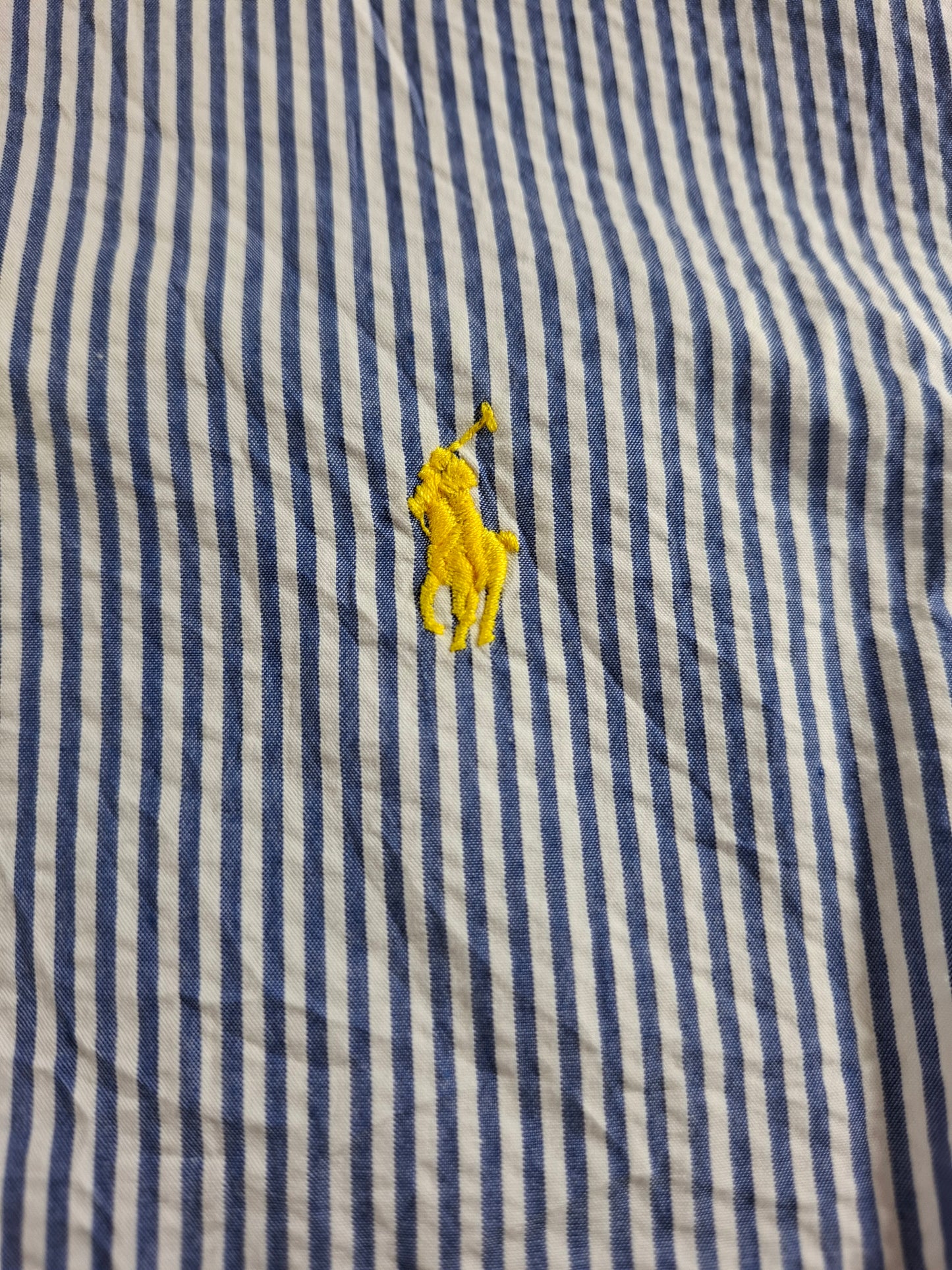 001366 Polo Ralph Lauren Button down shirt – Blue/ white striped, Size L