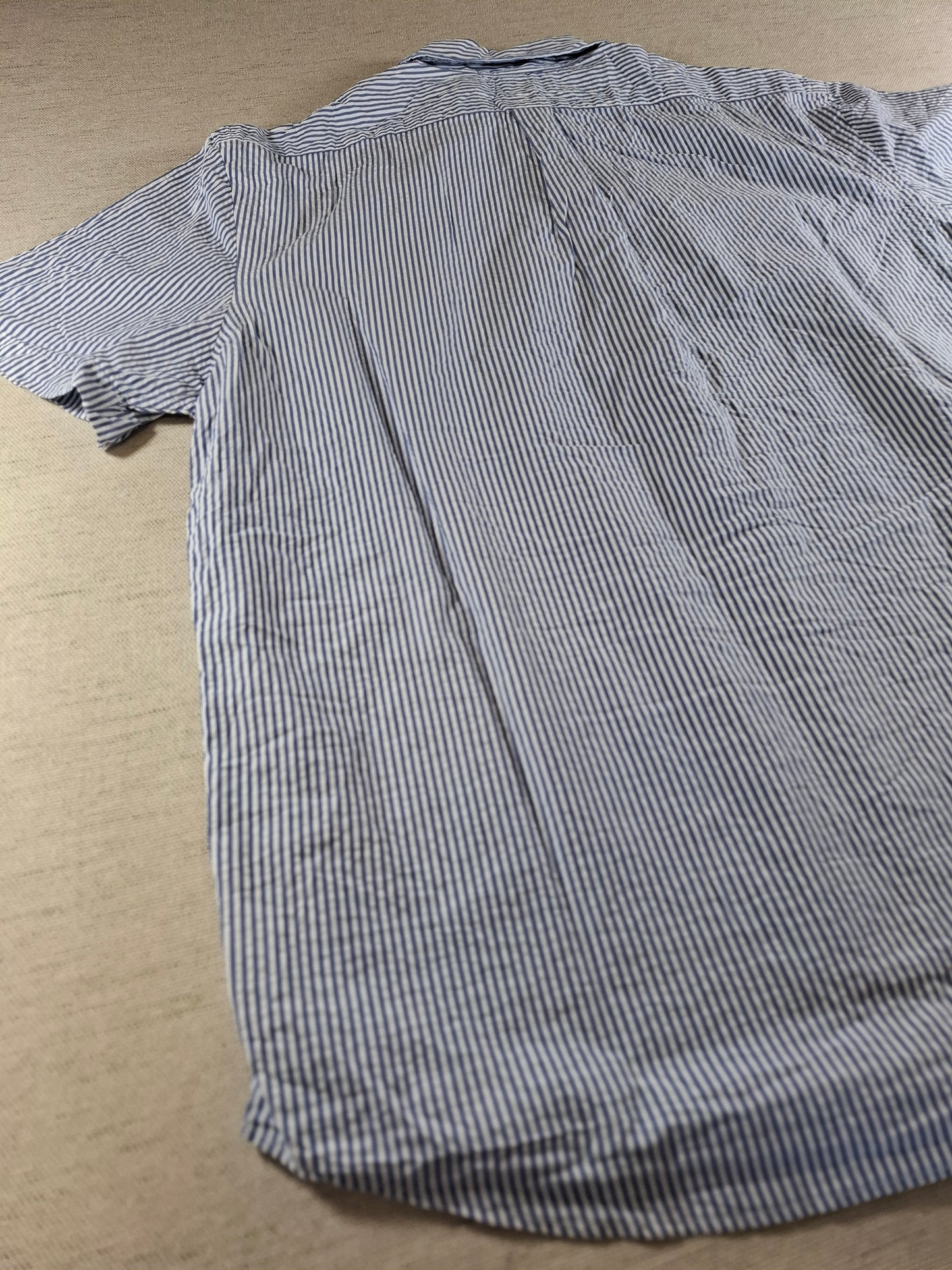 001366 Polo Ralph Lauren Button down shirt – Blue/ white striped, Size L