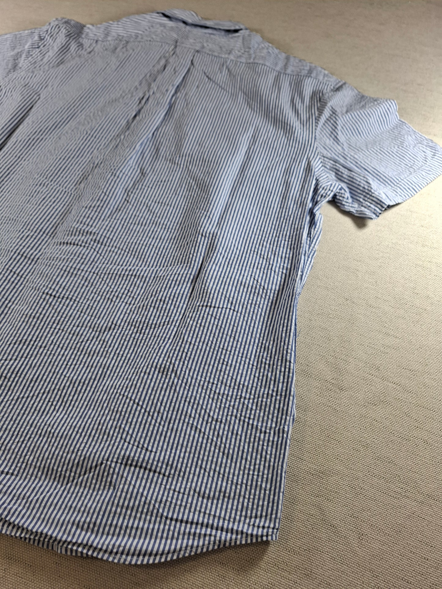 001366 Polo Ralph Lauren Button down shirt – Blue/ white striped, Size L