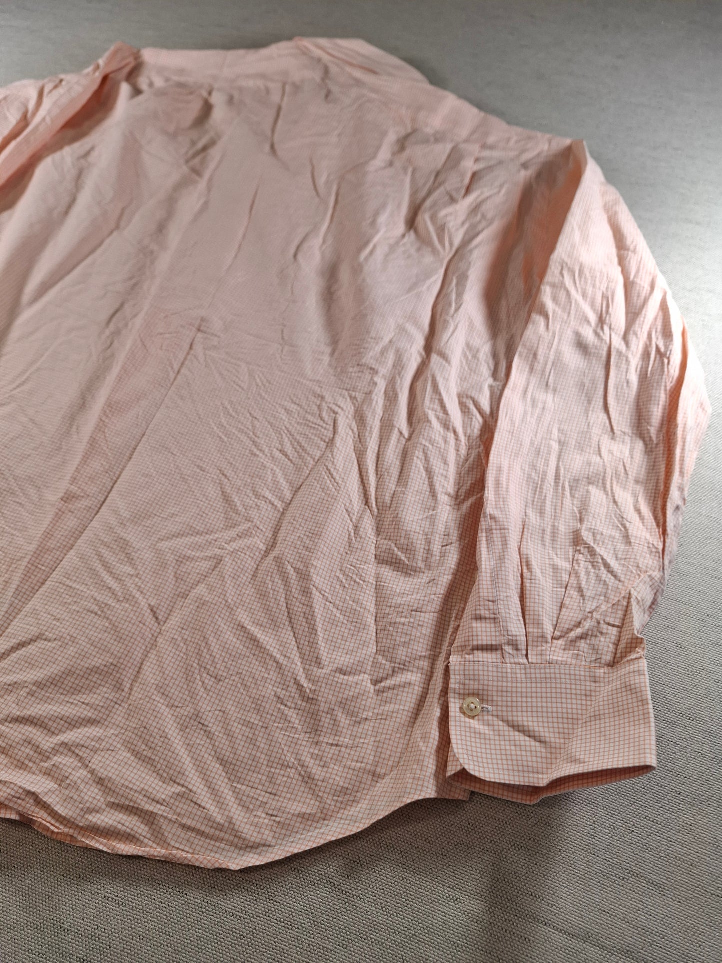 001367 Polo Ralph Lauren Button down shirt – Orange/ white checkered, Size 17 34/35